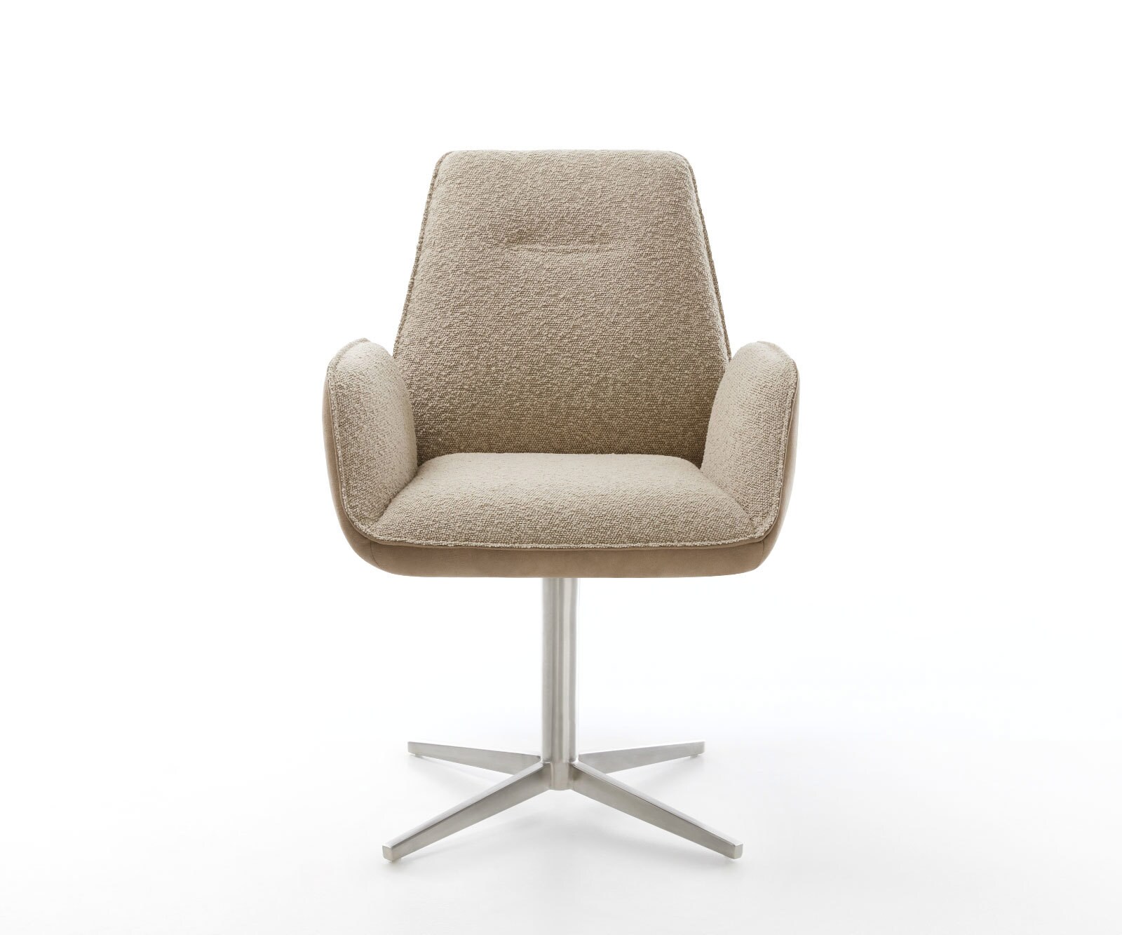 Въртящ се стол Zoa-Flex микс от материали кална основа от неръждаема стомана 360° въртяща се сърцевина от джобни пружини 2