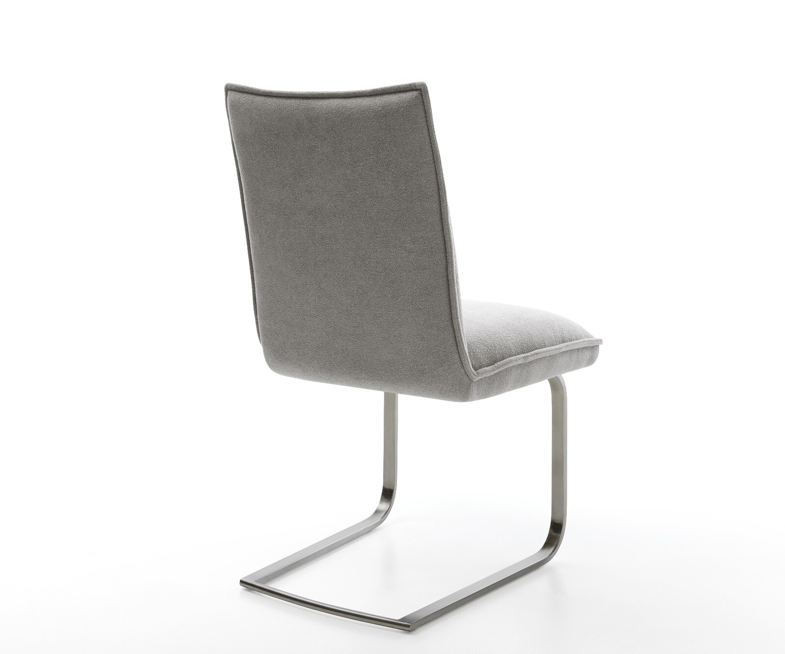 Конзолен стол Lelio-Flex текстурирана тъкан меко сиво конзолен стол плосък графит джоб пружина сърцевина 5