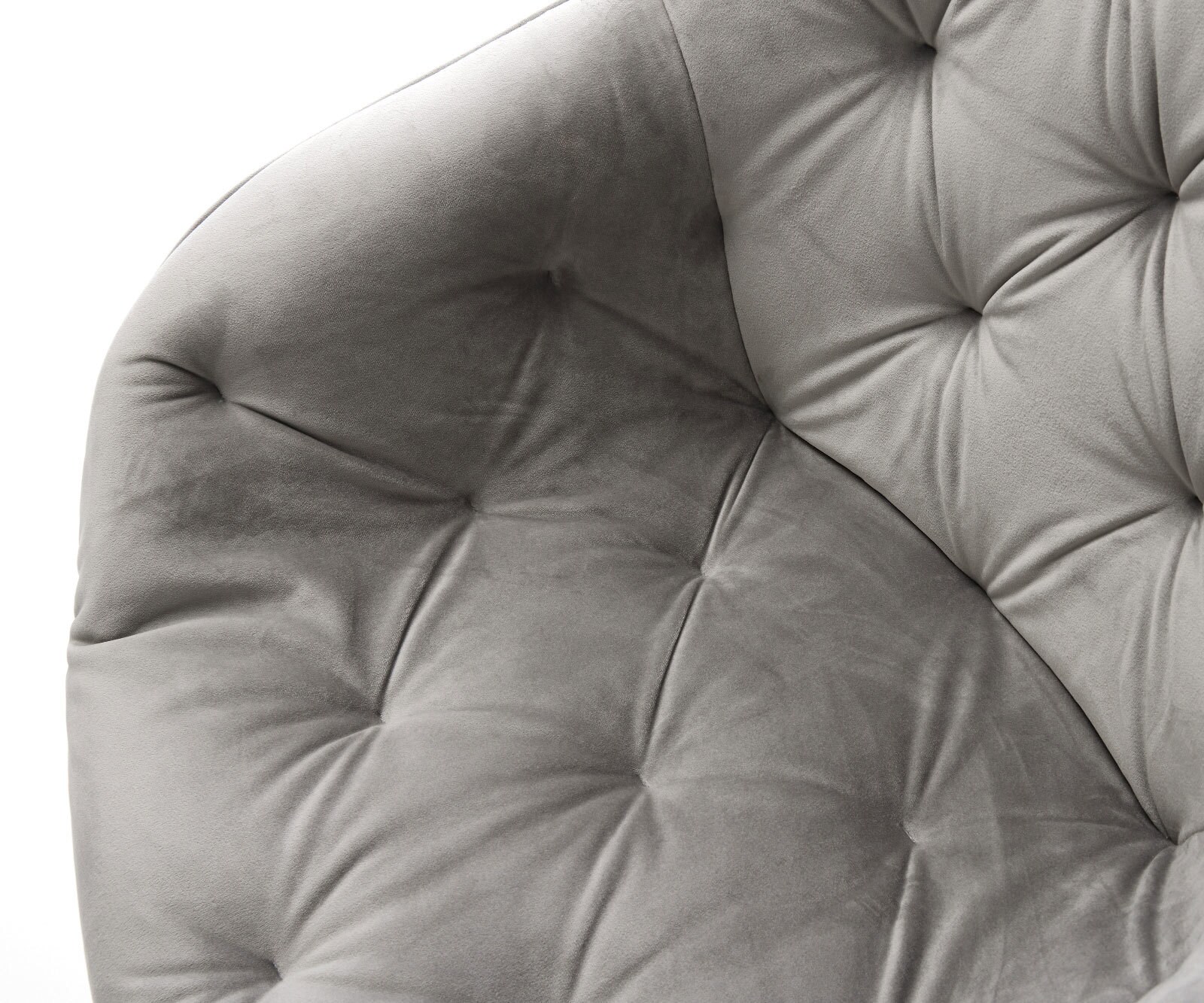 Врътящ се стол Кадифе Сив Конус крак кръгъл Неръждаема стомана 180° въртящ се Gaio-Flex 3 Врътящ се стол Кадифе Сив Конус крак кръгъл Неръждаема стомана 180° въртящ се Gaio-Flex 3