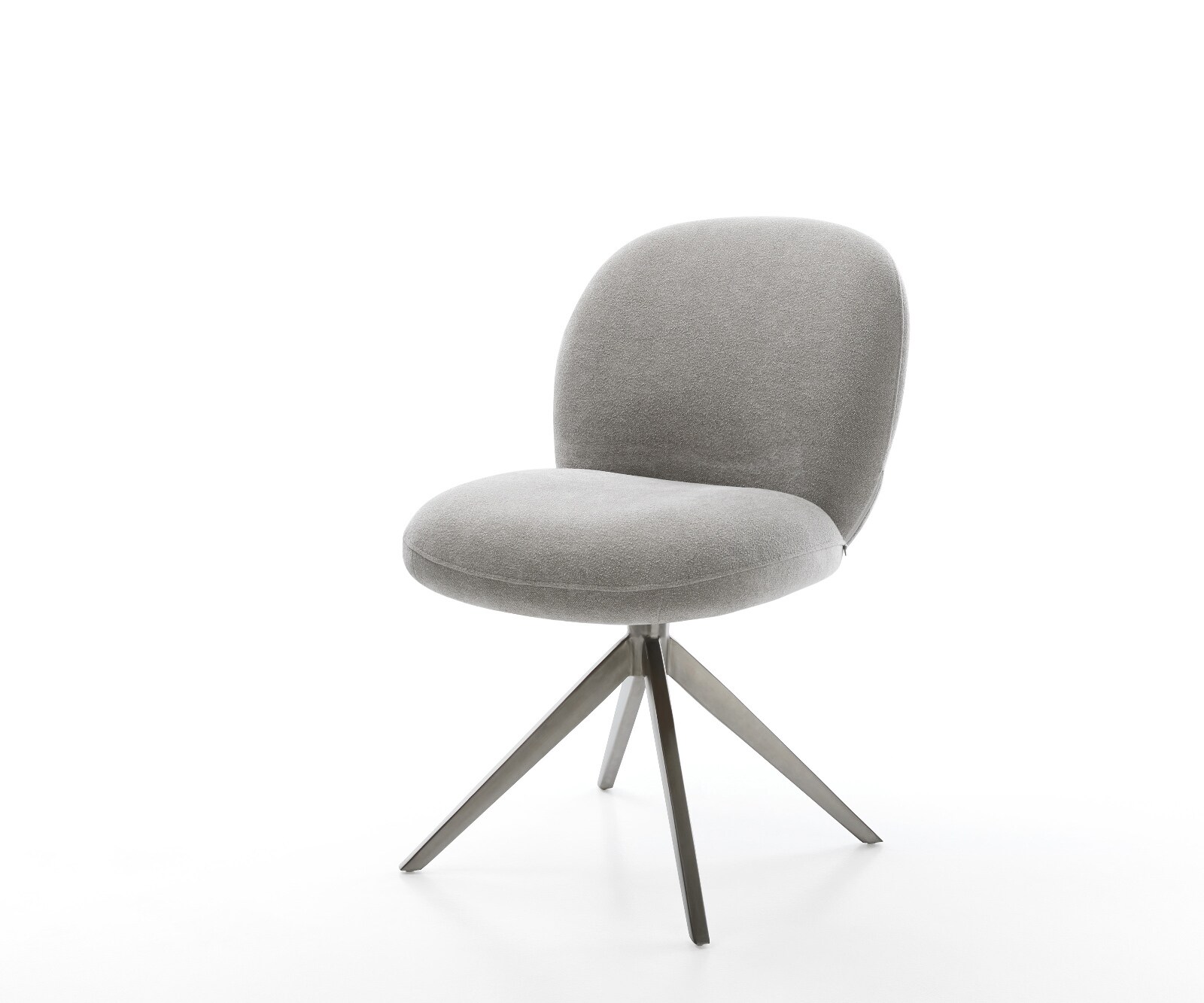 Въртящ се стол Nube-Flex текстурирана тъкан мека сива кръстосана рамка широк графит 360° въртяща се люлееща се функция сърцевина от джобни пружини 1