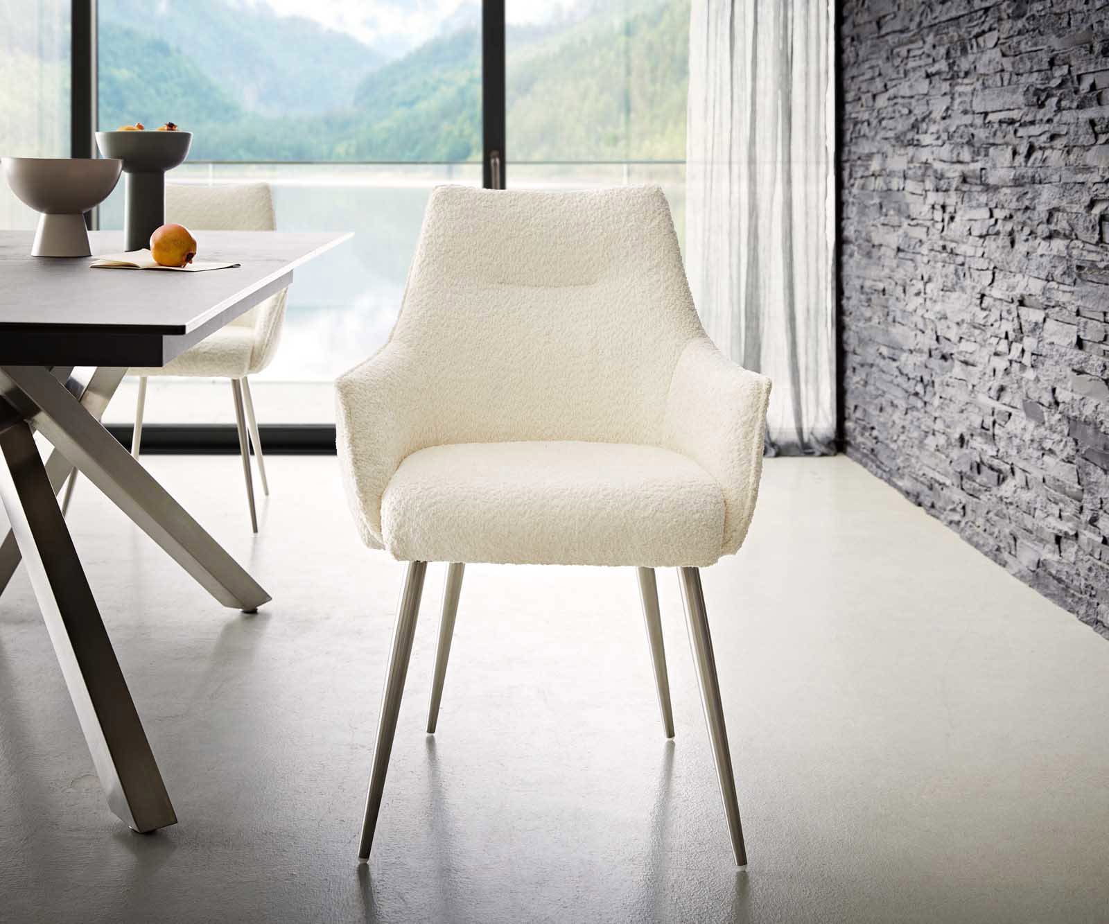 Стол Букле Бяло 4-крака Прави Неръждаема стомана Покет пружина Alja-Flex 1 Стол Букле Бяло 4-крака Прави Неръждаема стомана Покет пружина Alja-Flex 1