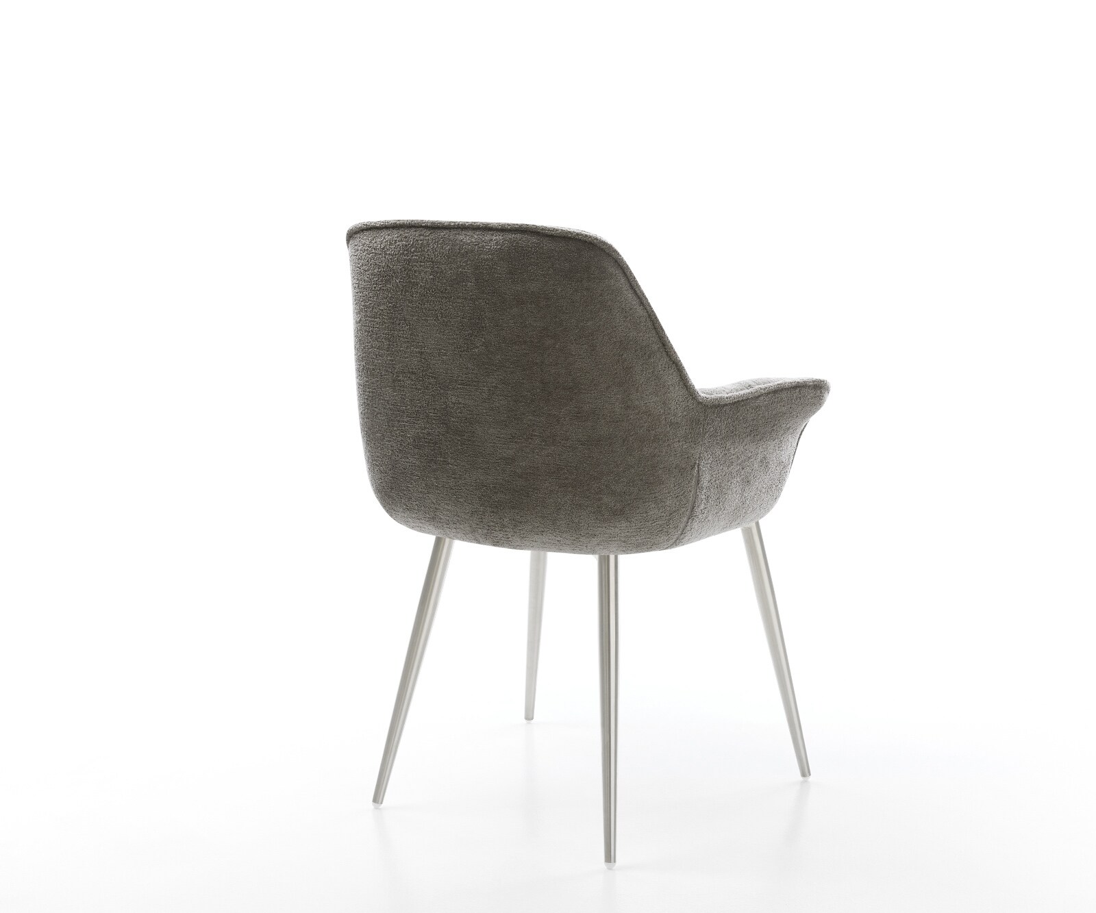 Трапезен стол Kaira-Flex Bouclé Soft Mud 4-футов конусен от неръждаема стомана 4