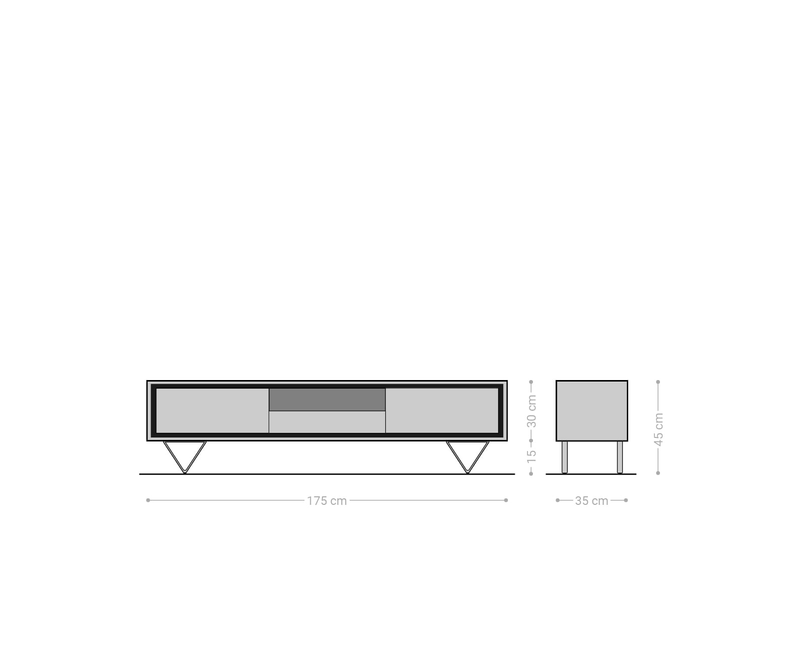Нисък шкаф 175 cm Акация Натурал 2 Врати 1 Рафт 1 Чекмедже каменен фурнир V-Крак Stonegrace 6 Нисък шкаф 175 cm Акация Натурал 2 Врати 1 Рафт 1 Чекмедже каменен фурнир V-Крак Stonegrace 6