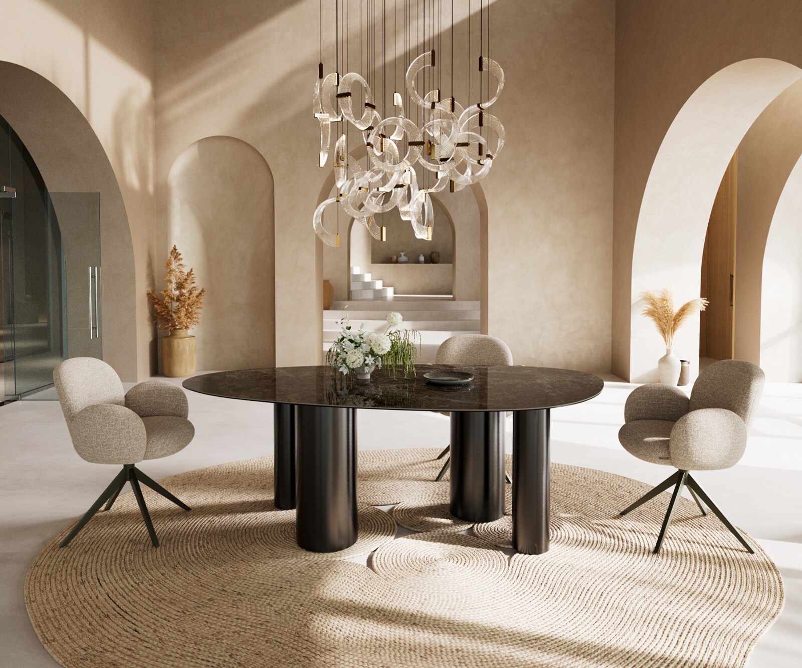 Трапезна маса Edge керамика овал 3