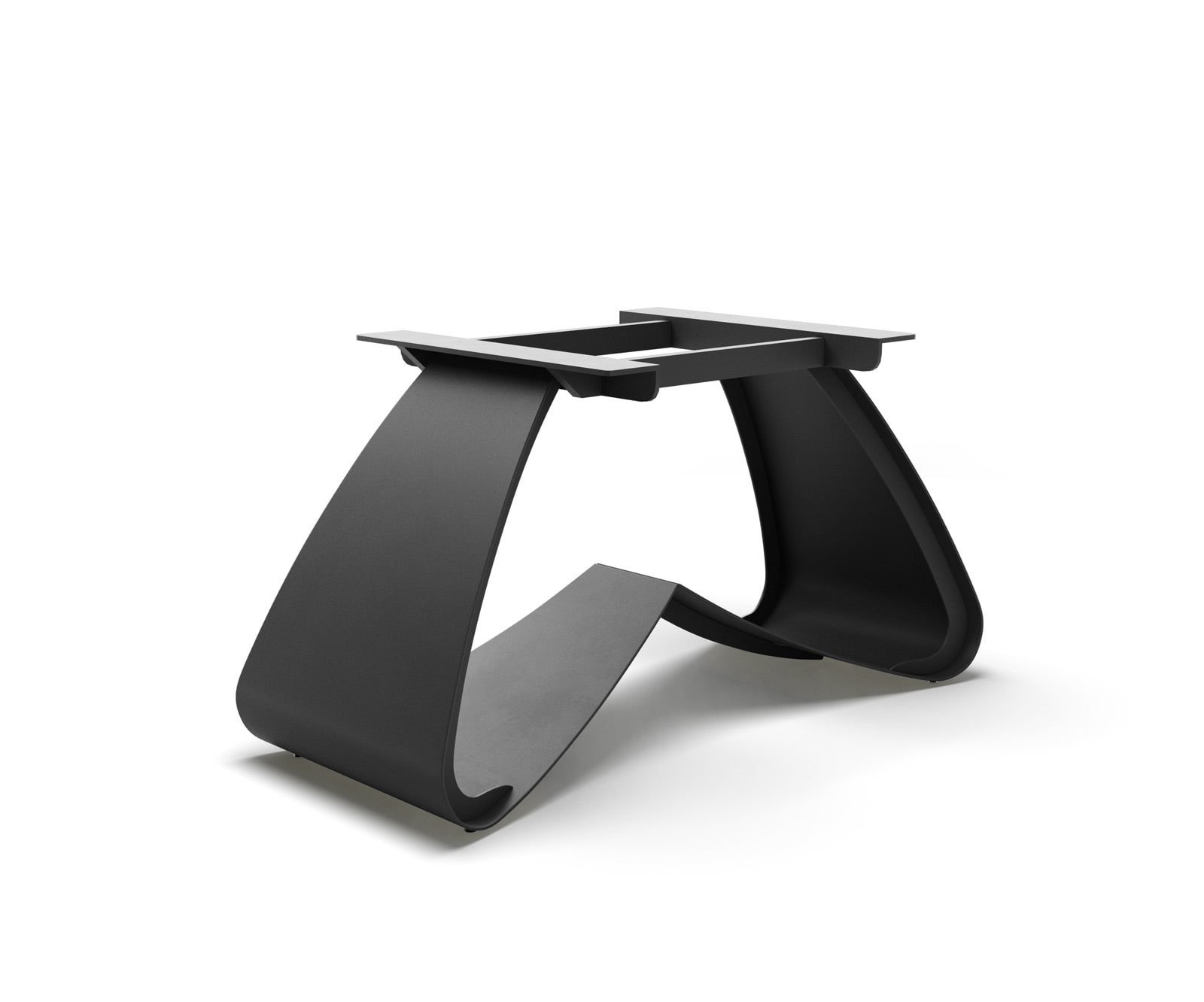 Метална W-рамка в черно за плотове на маси от 200 cm Метална W-рамка в черно за плотове на маси от 200 cm