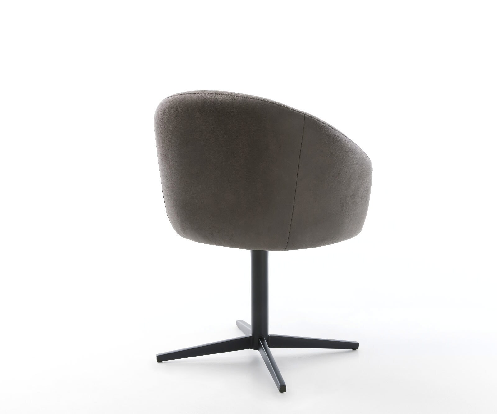 Врътящ се стол с подлакътници Микрофибър Антрацит Винтидж Офис основа Черен 360° въртящ се Покет пружина Caja-Flex 5