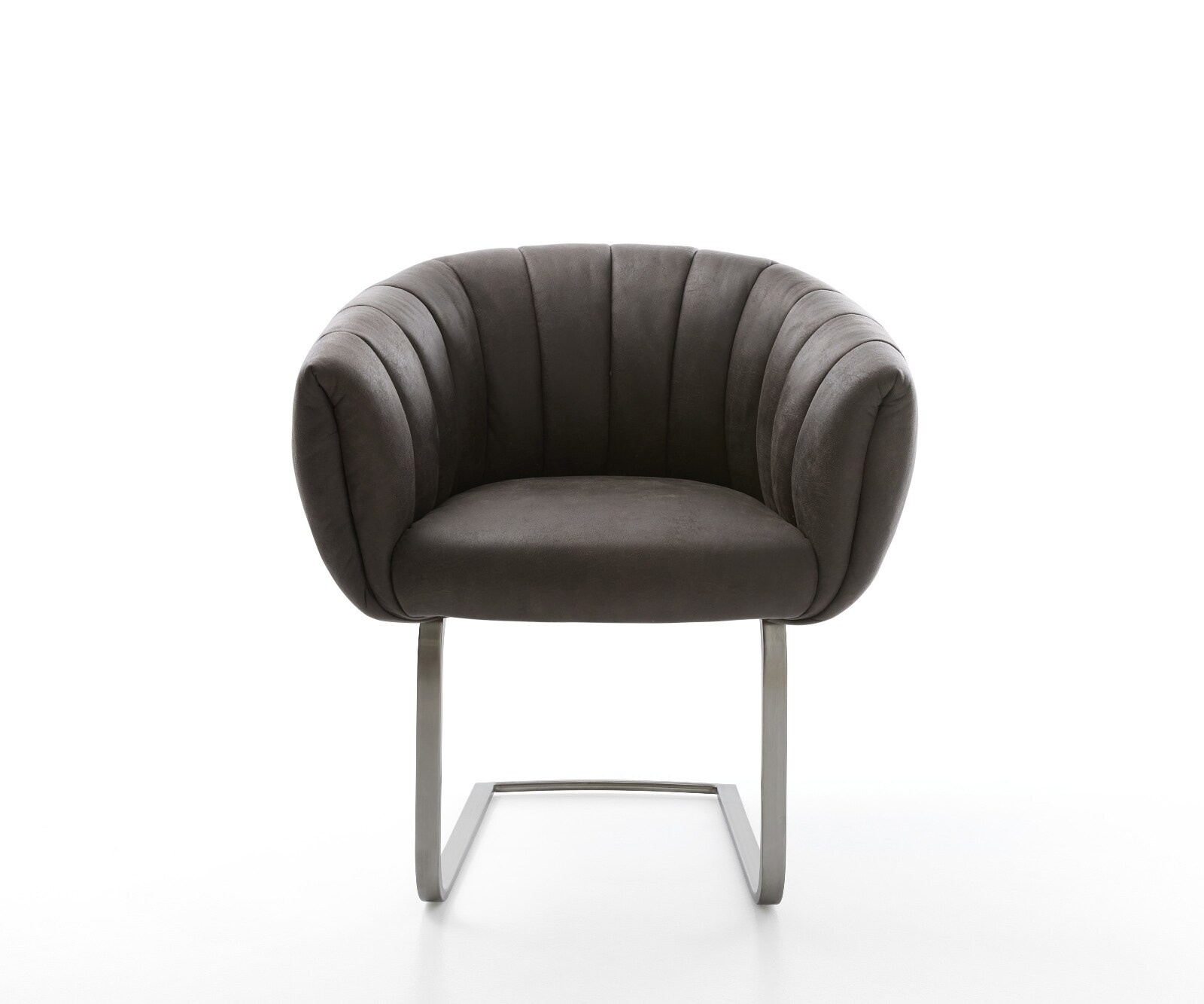 Конзолен стол Jada-Flex микрофибър антрацит реколта конзолен стол плосък графит джоб пружина сърцевина 1