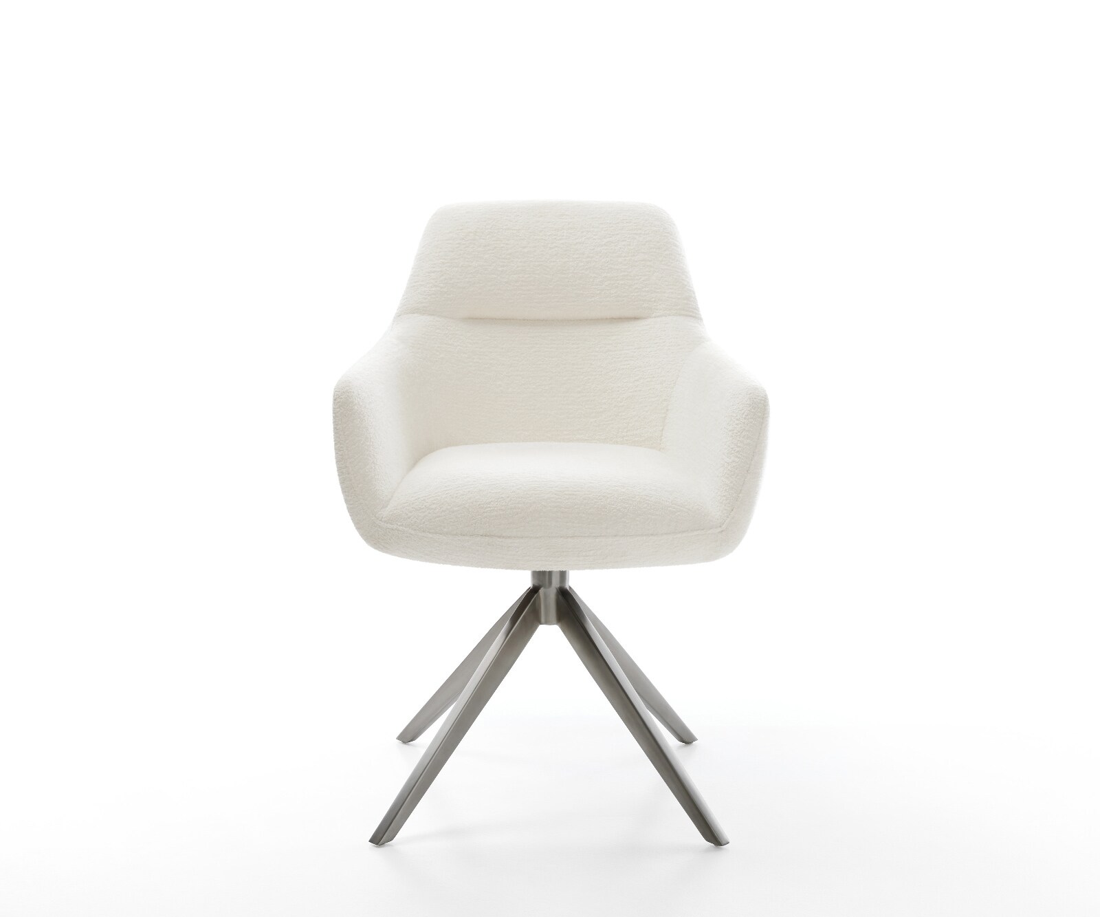 Въртящ се стол Pejo-Flex Bouclé Soft Beige Кръстосана рамка широка Графит Въртене на 360° Люлееща се функция Ядро от джобни пружини 2