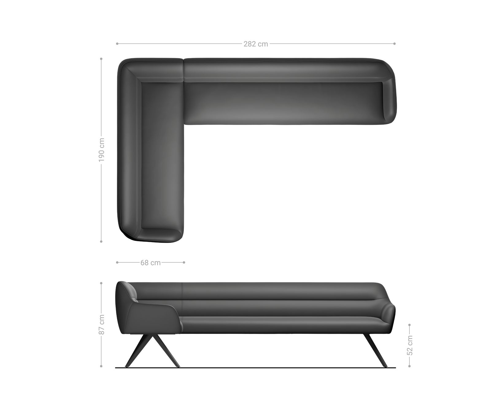 Тапицирана ъглова пейка Taya-Flex 285х190 см, Дясна, Кръстосани стоманени основи, Покет пружини, Дамаска Микрофибър, Сиво-Бежов 8