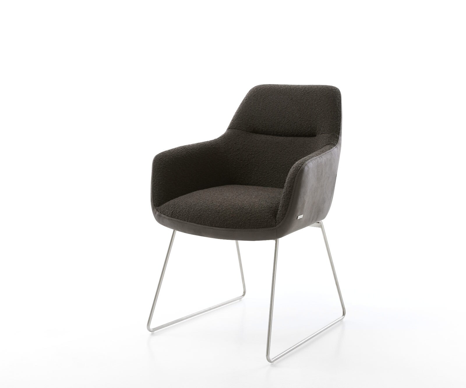 Стол Комбинация текстури Черни Извити крака Неръждаема стомана Pejo-Flex Стол Комбинация текстури Черни Извити крака Неръждаема стомана Pejo-Flex