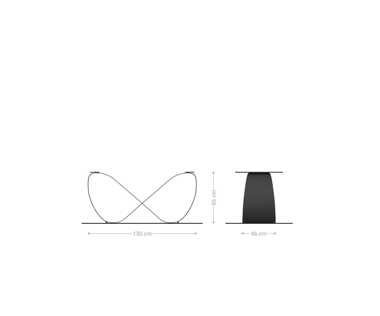 Рамка за маса Infinity metal black за разтегателна маса от 180-300 cm 1