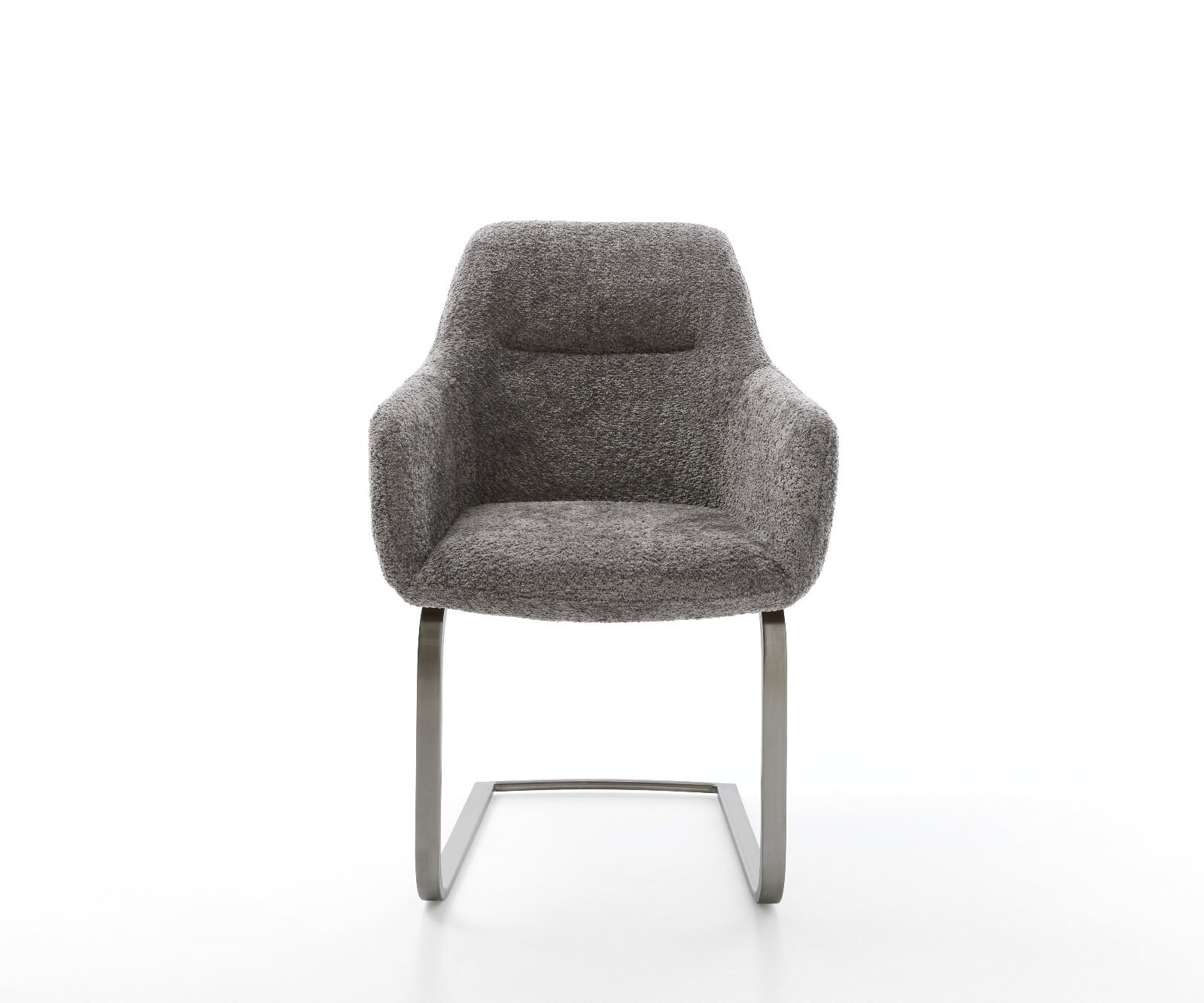 Стол с конзола Pejo-Flex Bouclé сив Стол с конзола с плоска графитна сърцевина с джобни пружини 2