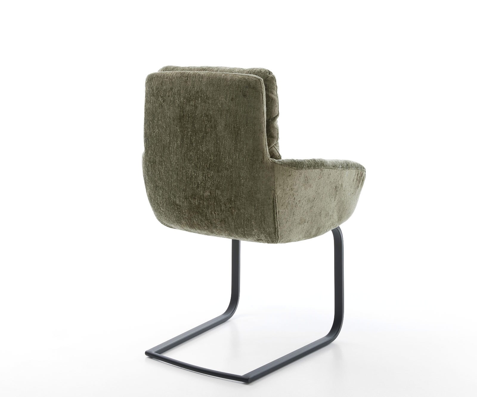 Люлеещ стол с подлакътници Шенил Маслина Конзолен крак плосък Черен Abelia-Flex 5