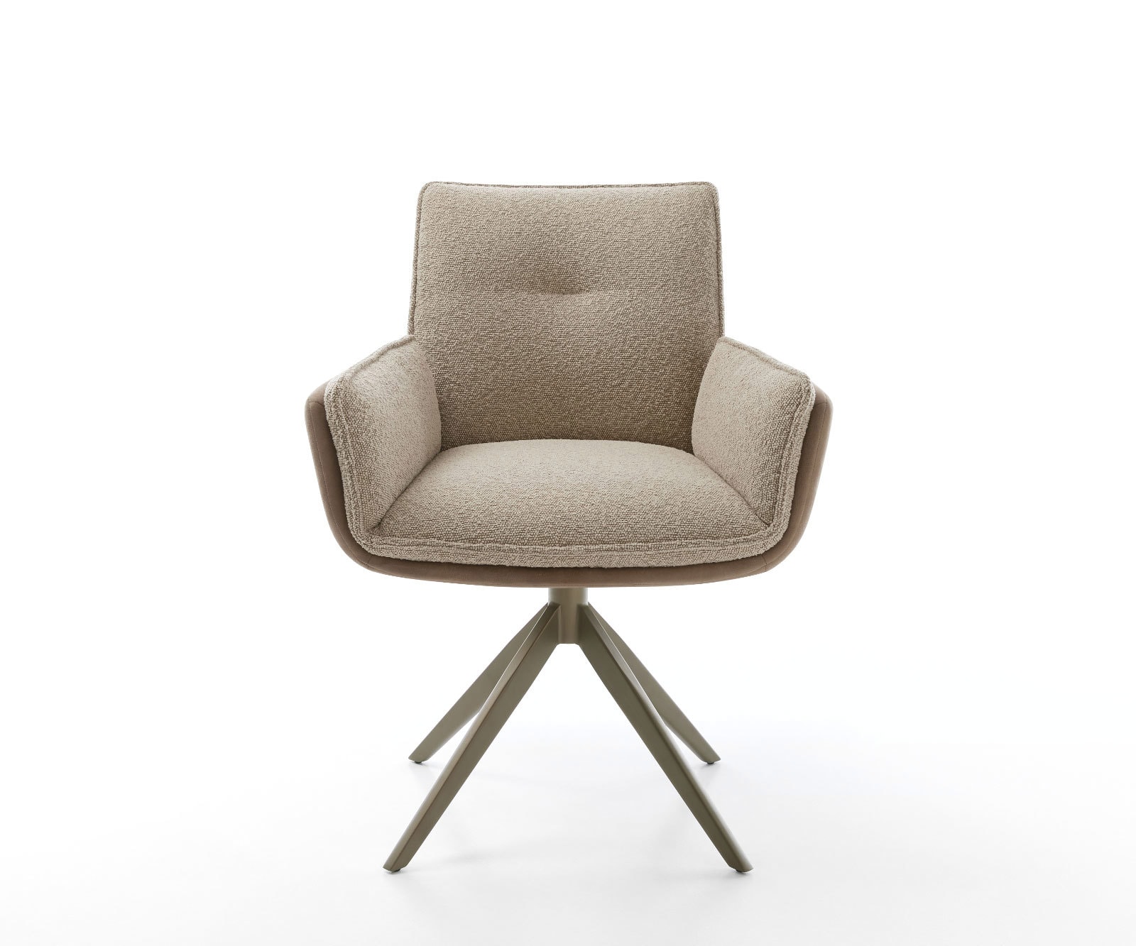 Въртящ се стол Nela-Flex материал микс кръстосана рамка 360° въртене 1 Въртящ се стол Nela-Flex материал микс кръстосана рамка 360° въртене 1