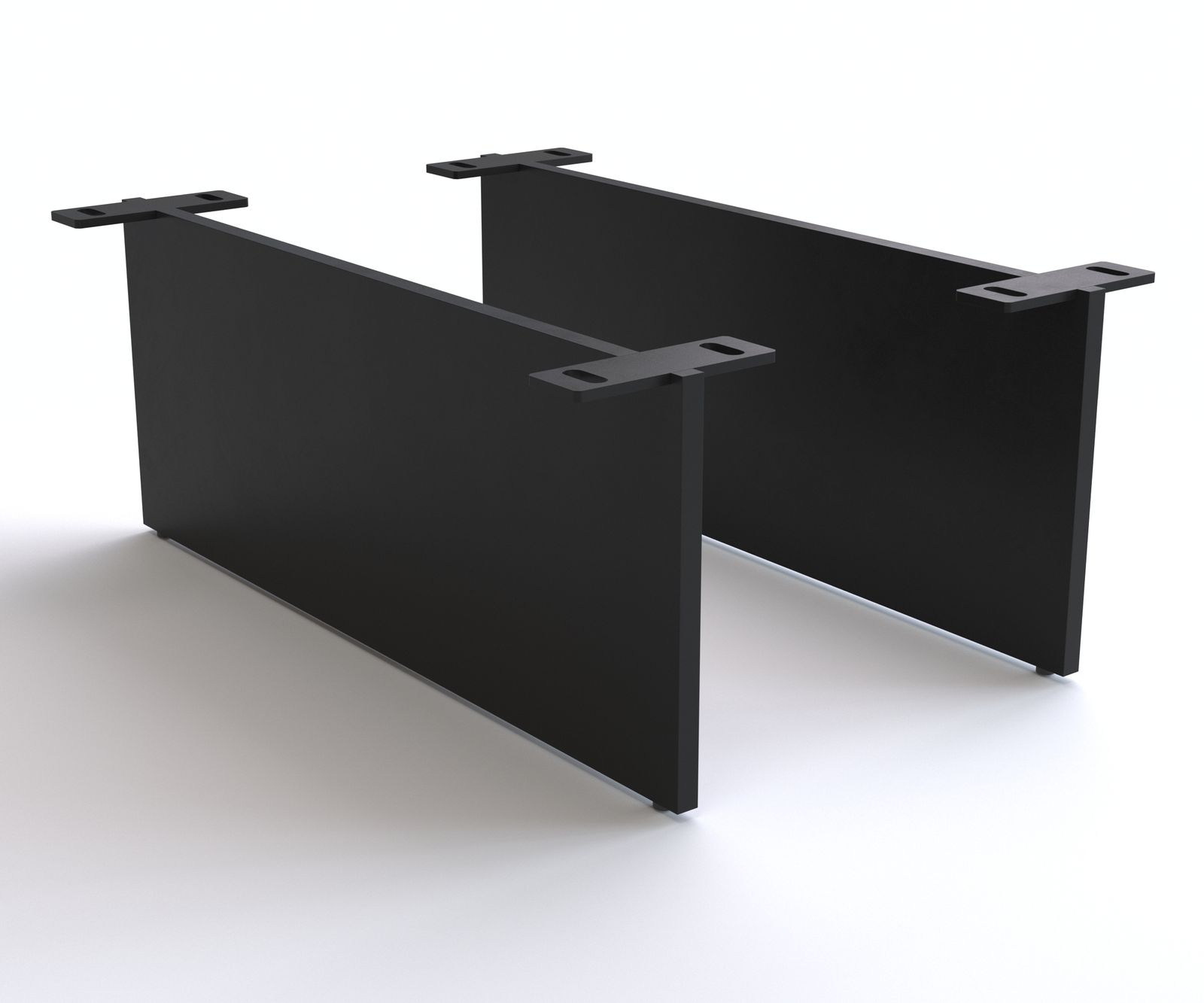 Основа с плаваща визия 20 cm метална черна за мебели от кашон с дълбочина 60 cm (комплект от 2)