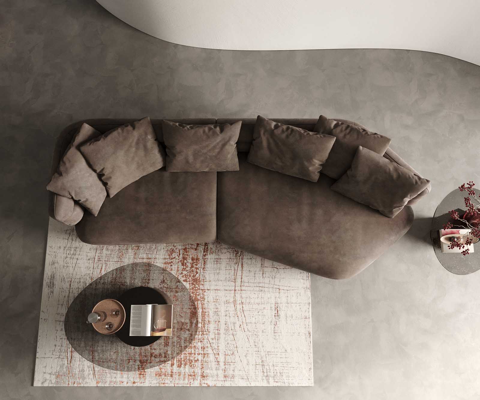 Диван Roya 320x140 cm микрофибър тъмнокафяв 3 Диван Roya 320x140 cm микрофибър тъмнокафяв 3