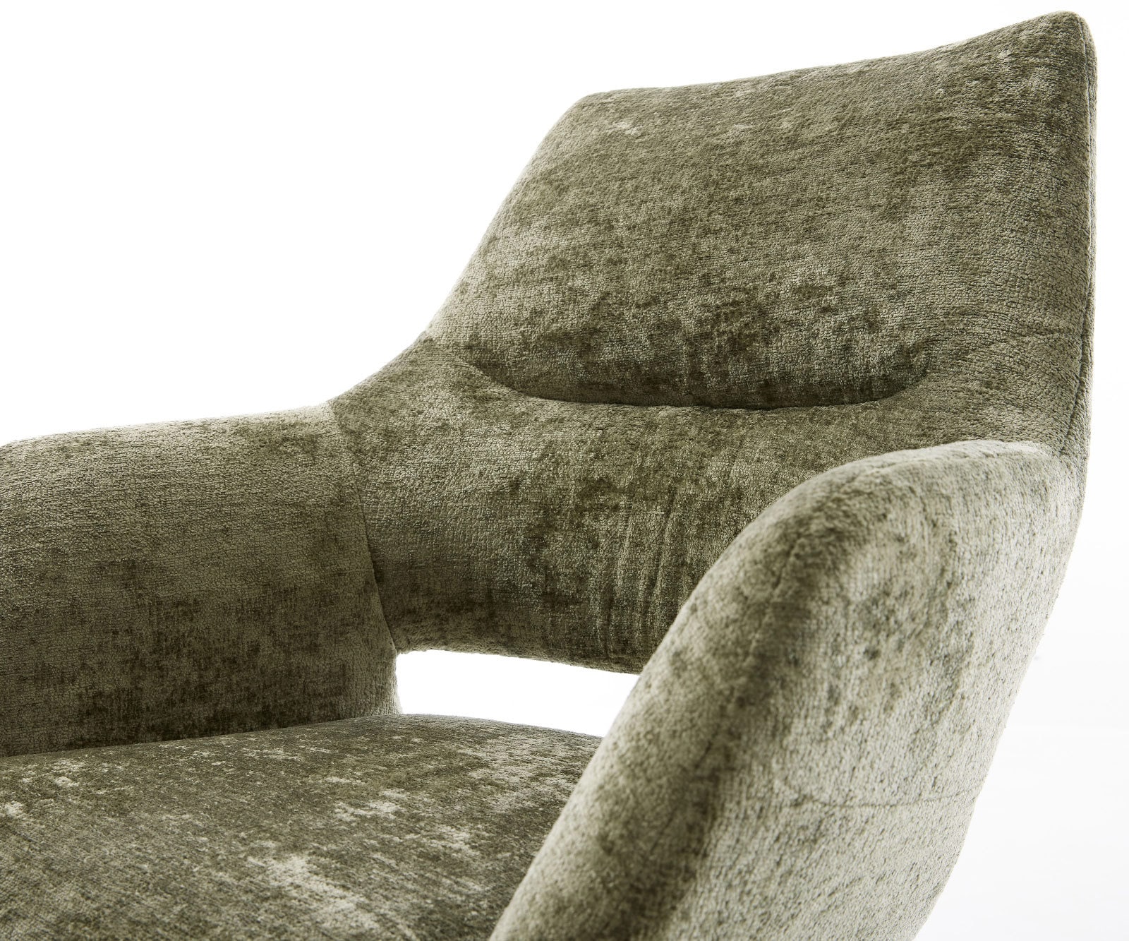 Люлеещ стол с подлакътници Шенил Маслина Конзолен крак кръгъл Черен Yago-Flex 3 Люлеещ стол с подлакътници Шенил Маслина Конзолен крак кръгъл Черен Yago-Flex 3