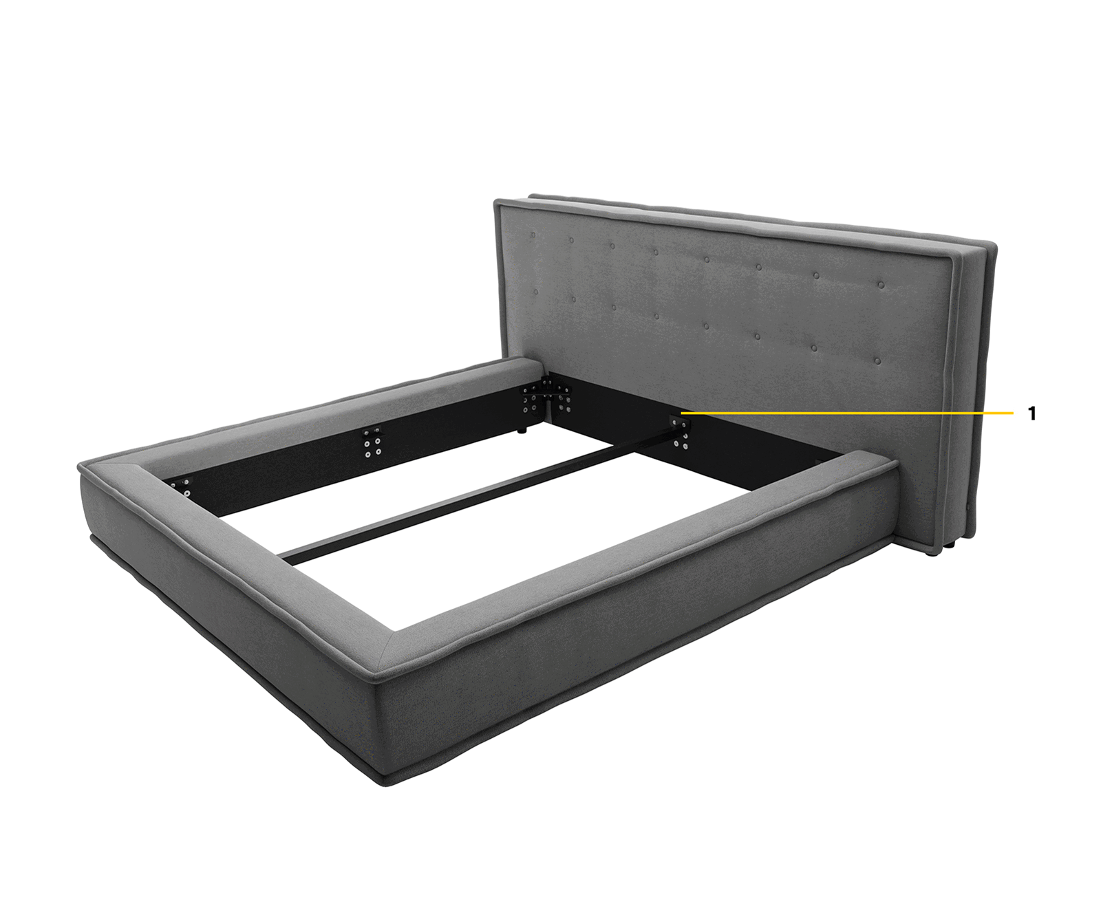 Тапицирана рамка за легло Filikos 180x200 cm Bouclé Cream 7