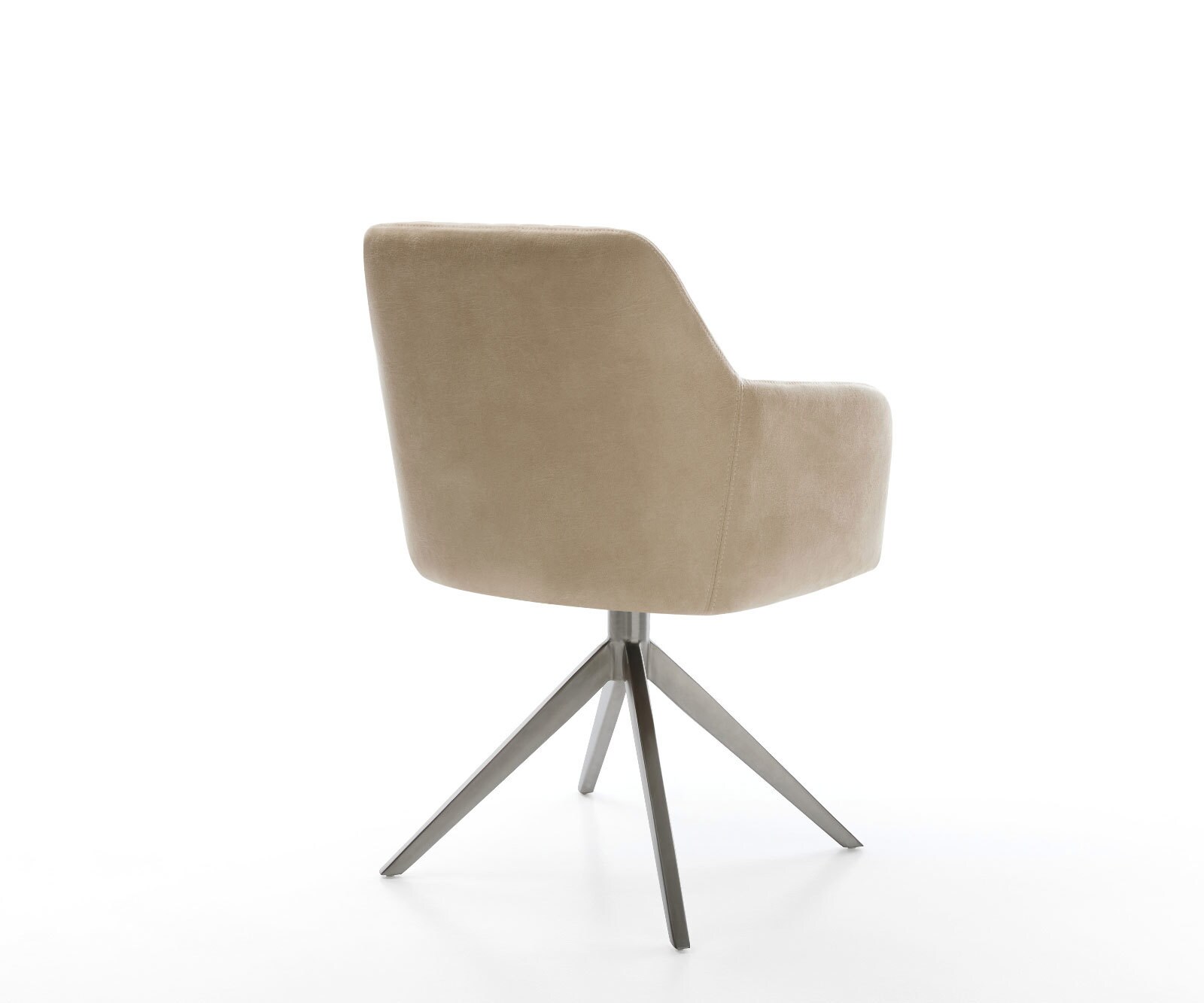 Въртящ се стол Greg-Flex Микрофибър Бежово Vintage Кръстосана рамка широка Графит Въртене на 360° Люлееща се функция Ядро от джобни пружини 4