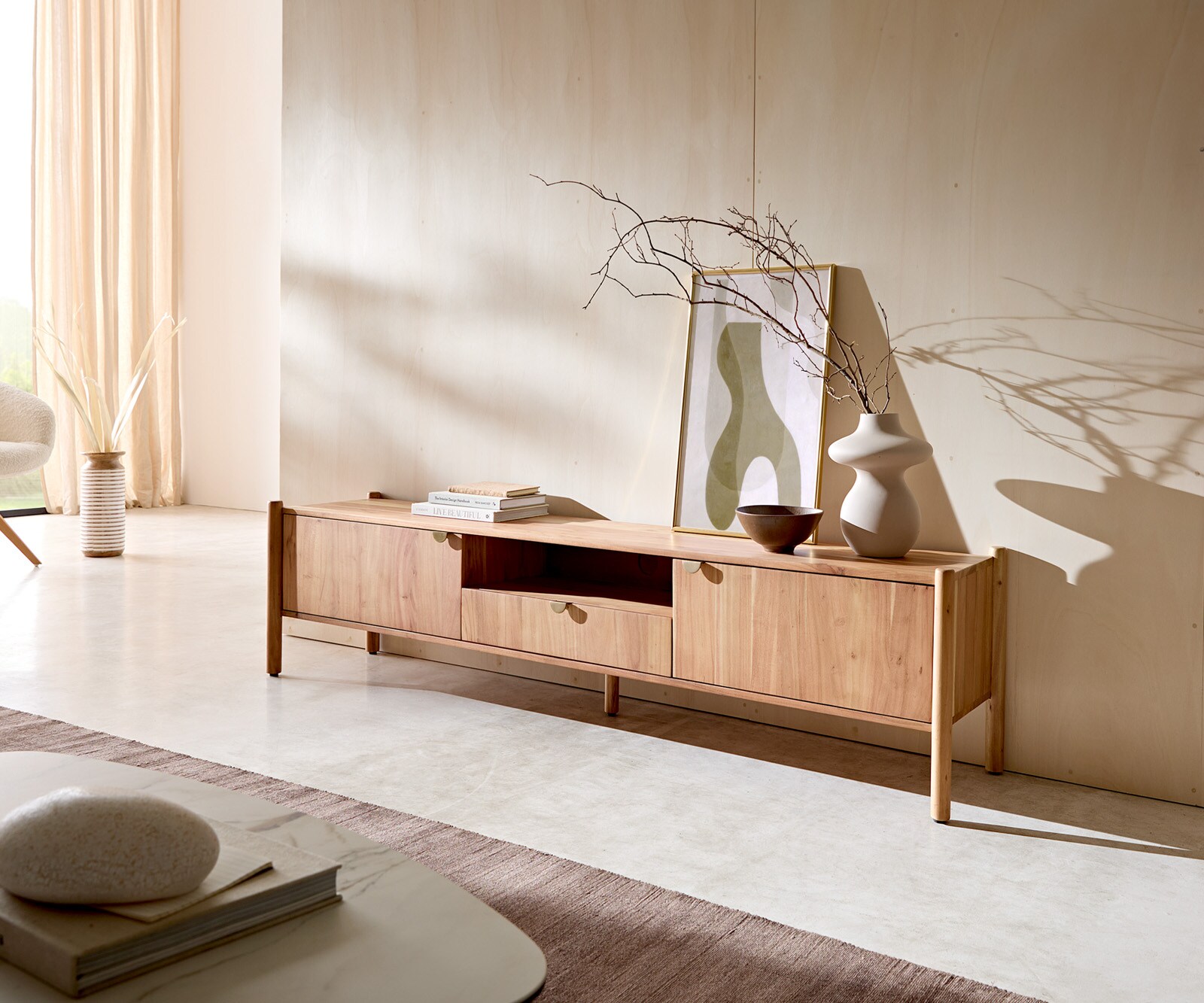 Нисък шкаф Caius Акация 5