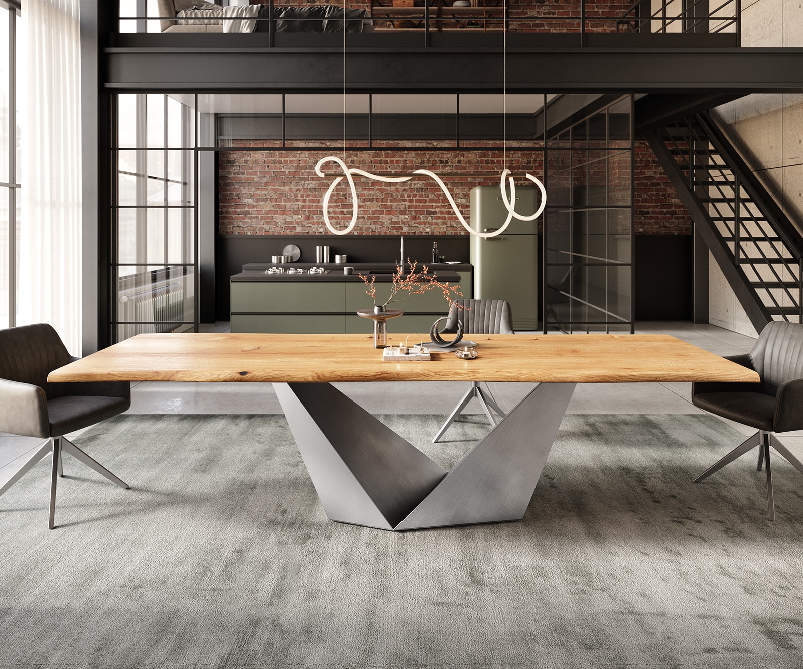 Основа за маса Prisma металик сребро 2 Основа за маса Prisma металик сребро 2