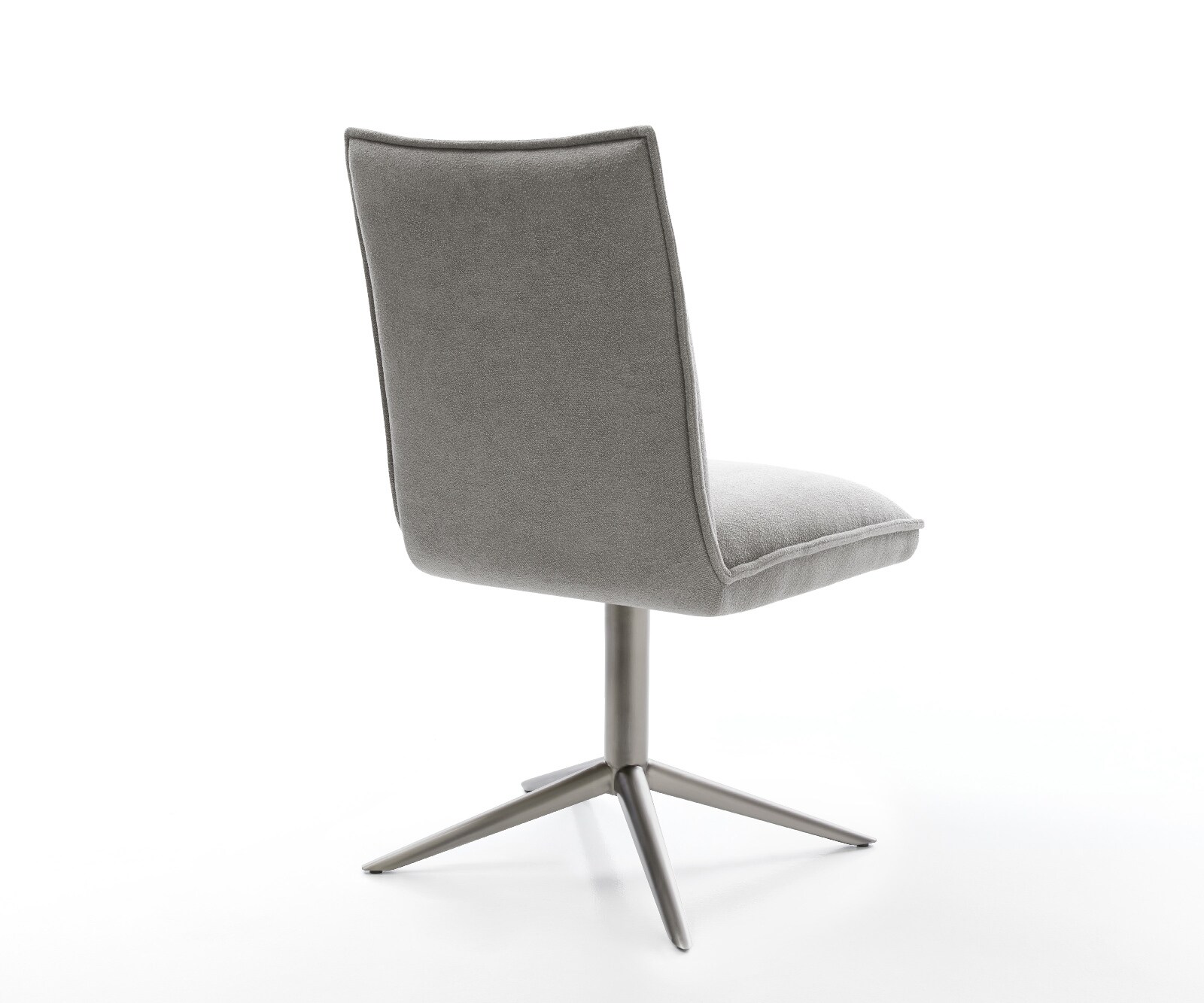 Въртящ се стол Lelio-Flex в мека сива текстурирана тъкан Графитна основа Завъртане на 360° Люлееща се функция Ядро от джобни пружини 5