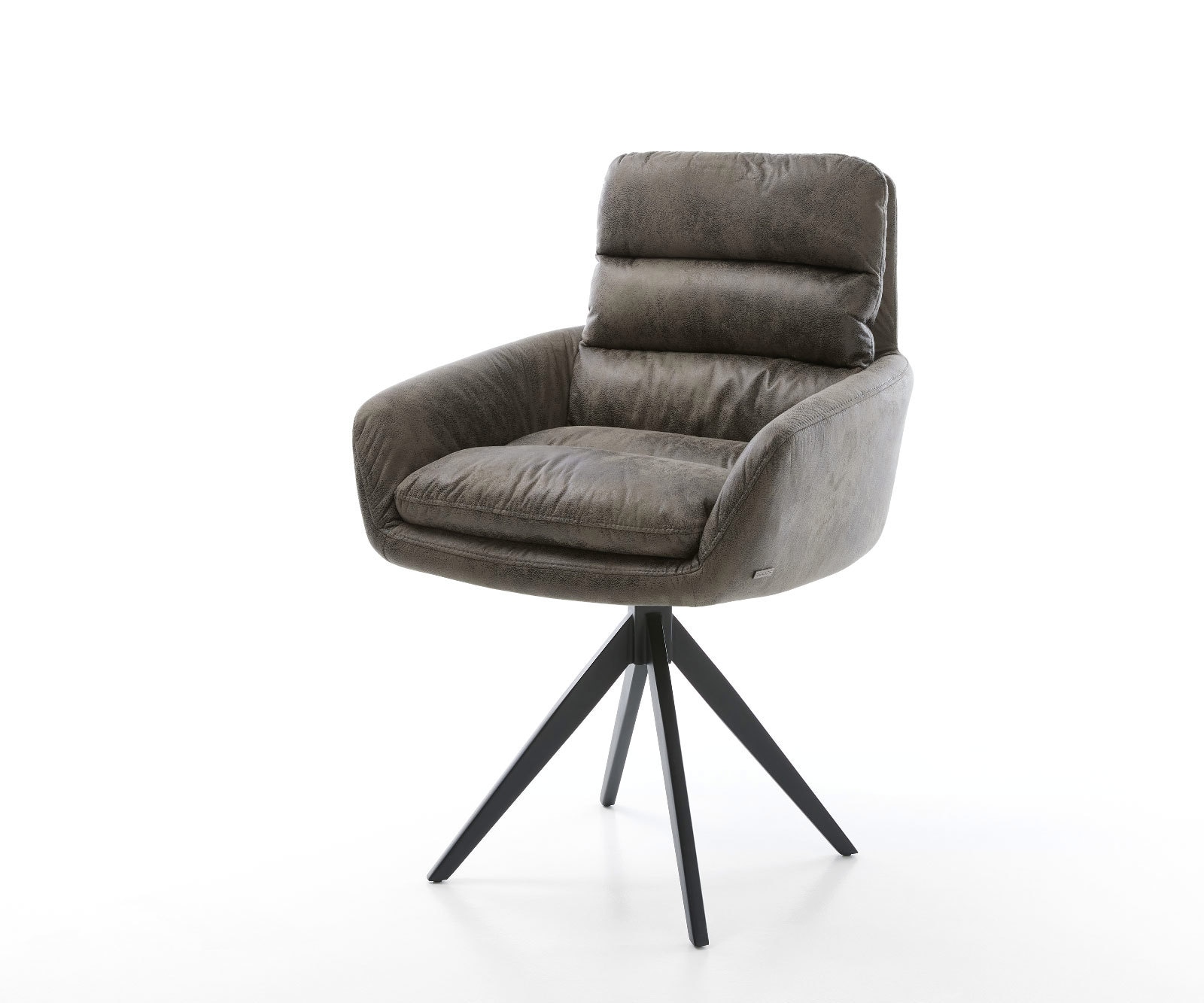 Врътящ се стол с подлакътници Сив Антик Конус крак  Черен 180° въртящ се Abelia-Flex Врътящ се стол с подлакътници Сив Антик Конус крак  Черен 180° въртящ се Abelia-Flex