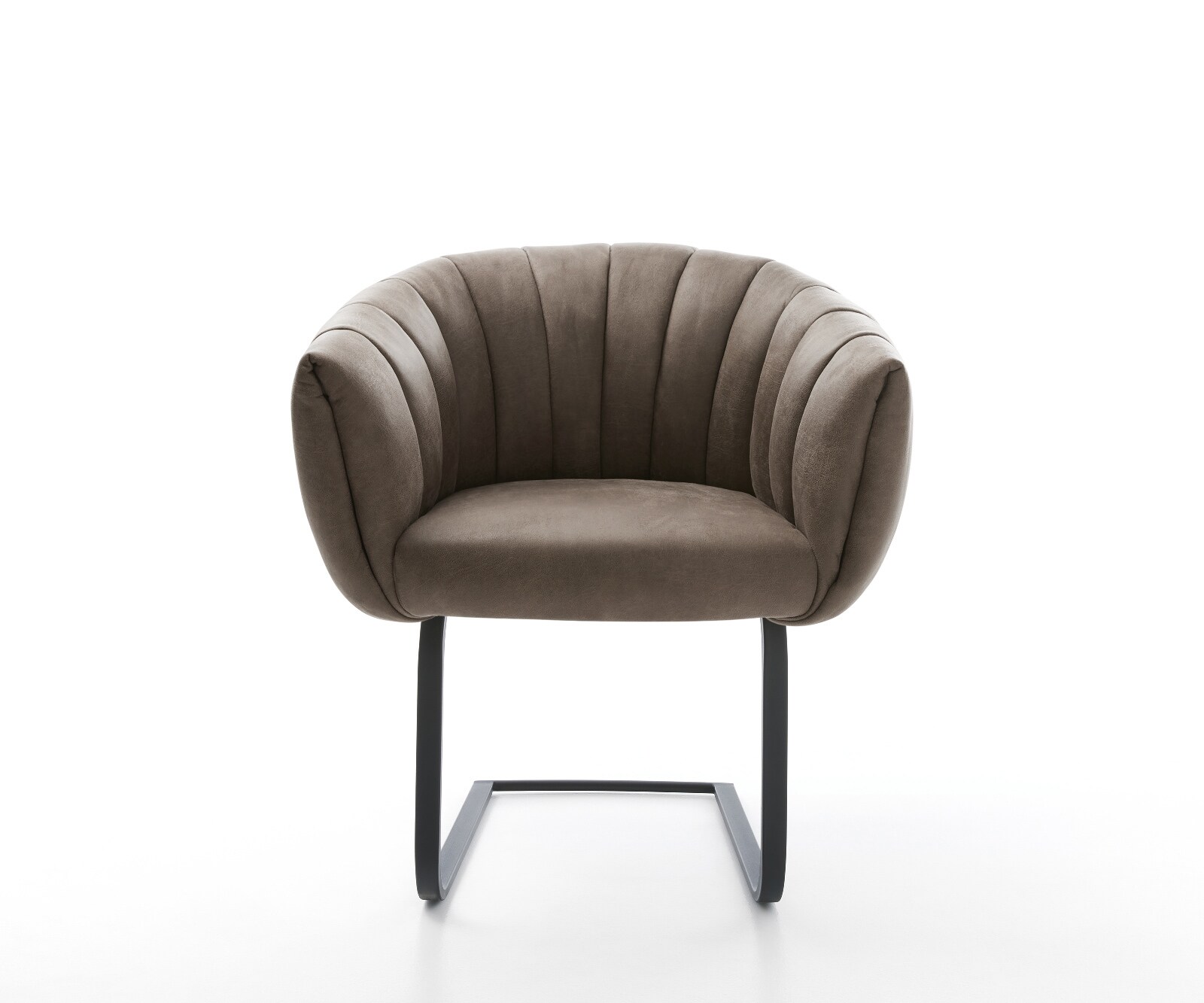 Конзолен стол Jada-Flex микрофибър сив, стол с конзола плосък черен джоб пружина сърцевина 1