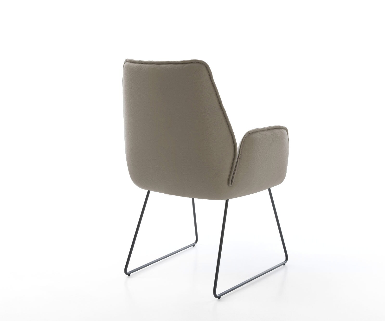 Стол Естествена кожа Кафяв Извити крака Черни Zoa-Flex 5