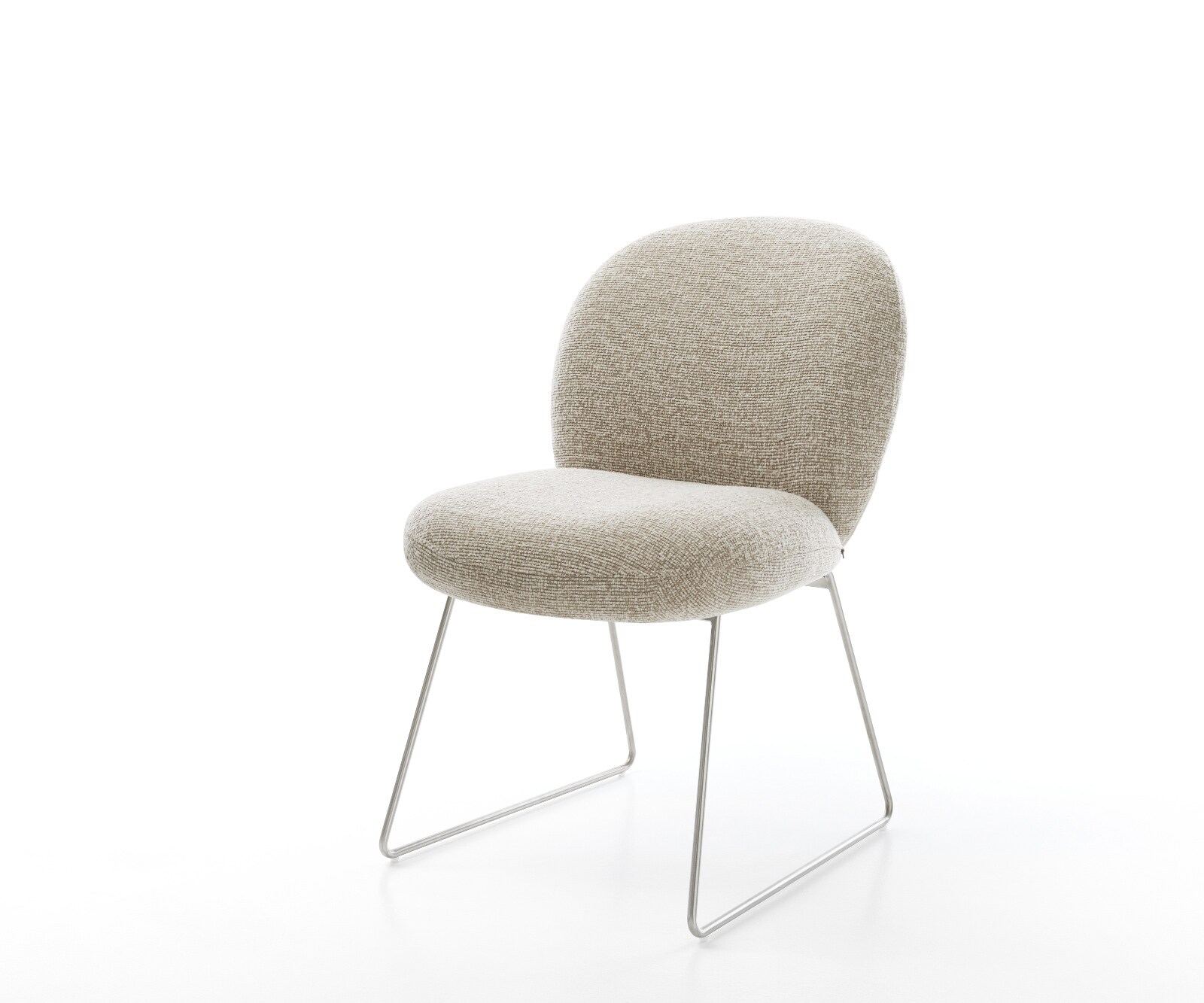 Стол за трапезария Nube-Flex, тъкан Soft Beige, рамка от неръждаема стомана, пружинен матрак 1