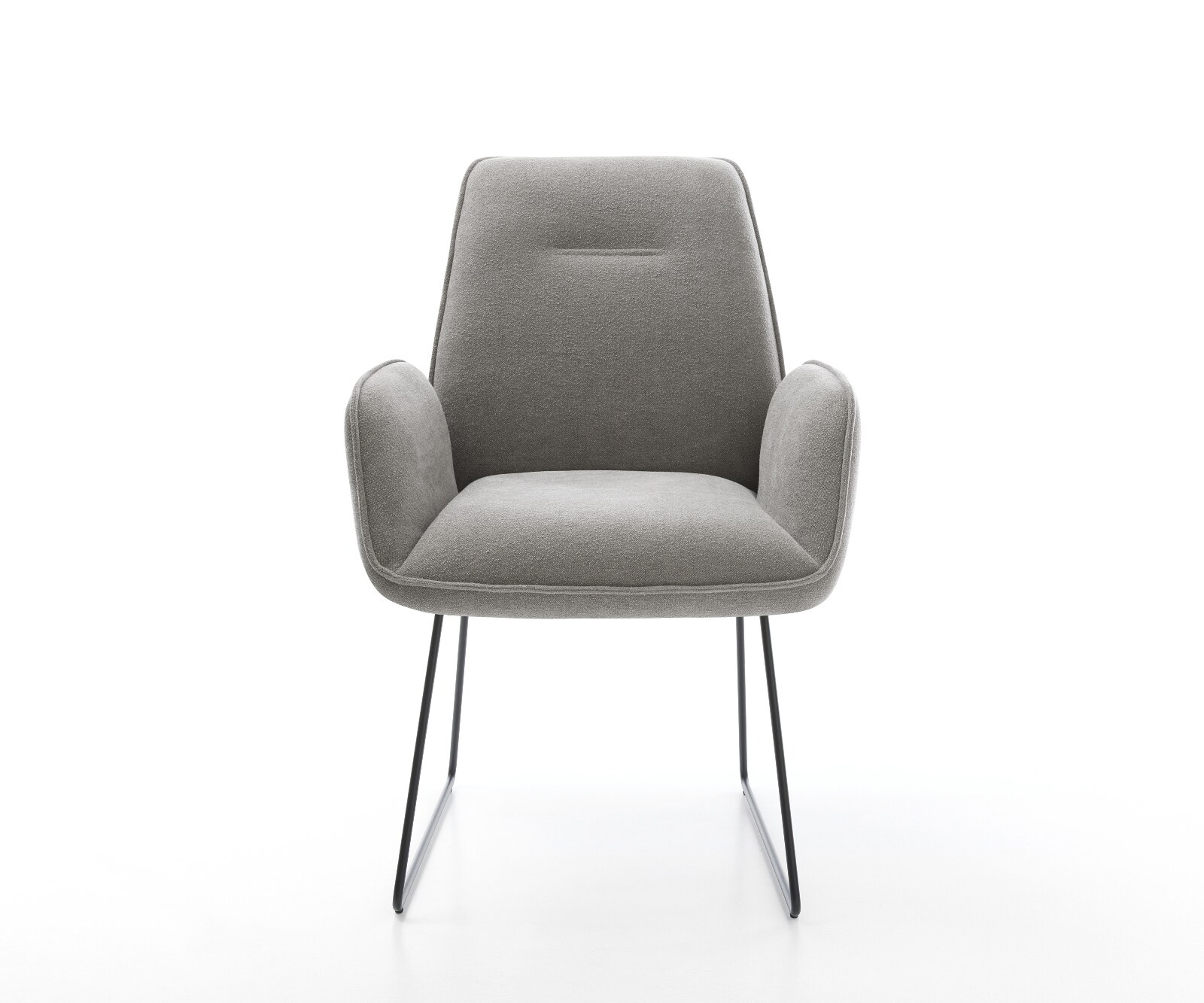 Стол за хранене Zoa-Flex с текстурирана тъкан, мека сива основа от шейни, черна сърцевина от джобни пружини 1