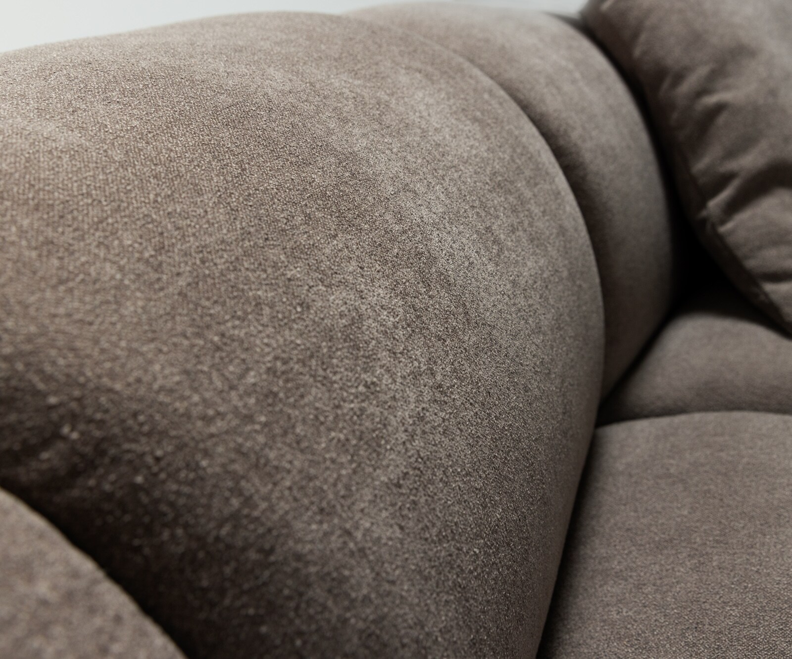 Голям диван Lunna 360x175 cm структуриран плат Soft Taupe 2 възглавници 5