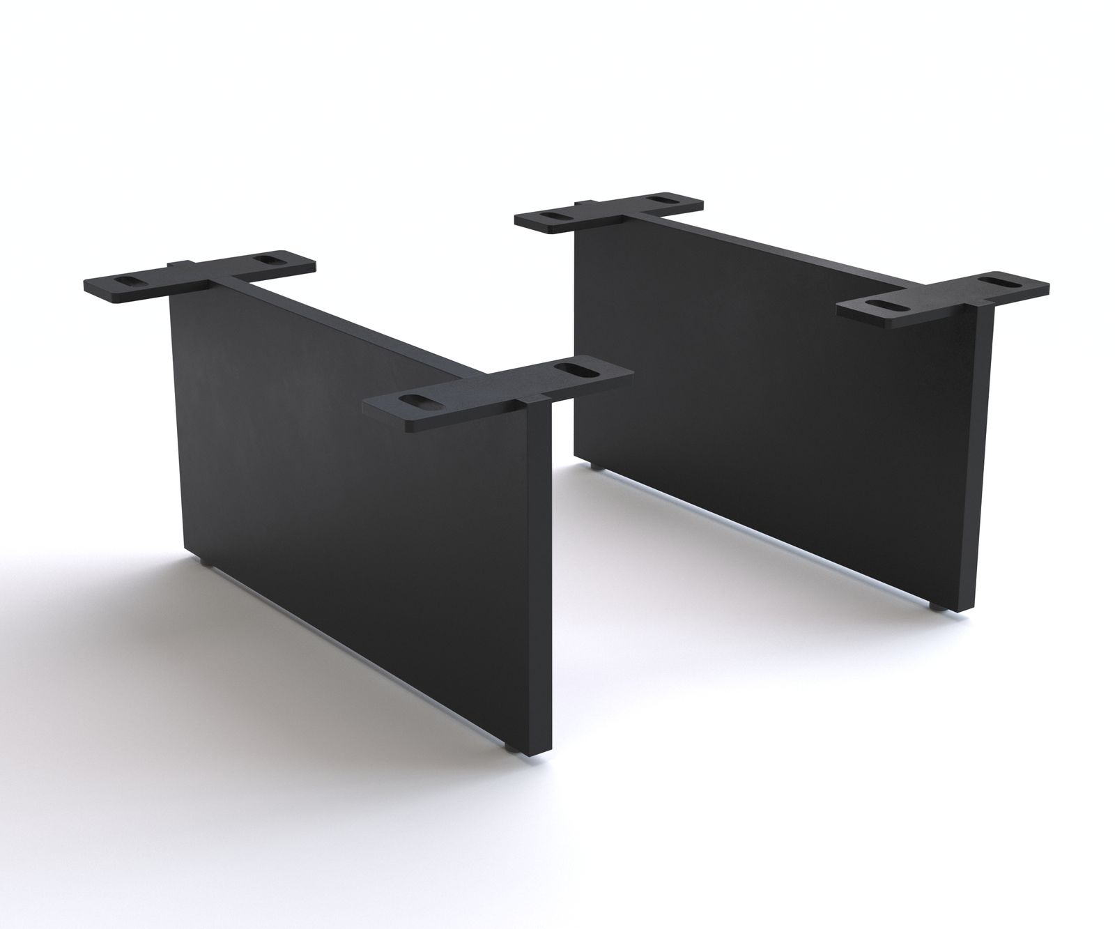 Основа с висящ изглед 15 cm, метална, черна, за мебели тип "кутия" с дълбочина 35 cm (комплект от 2)