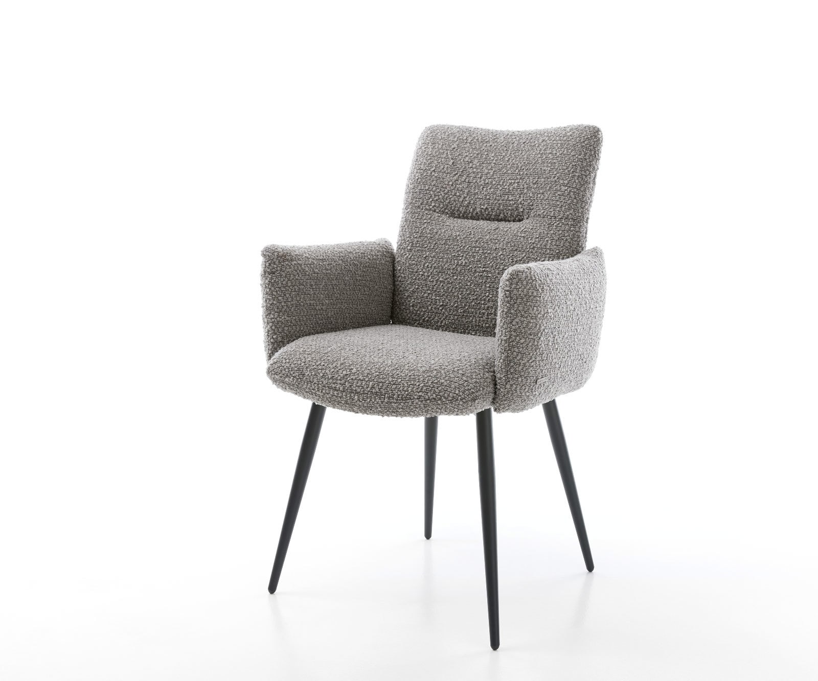 Стол Букле Сребристосив 4-крака Прави Черни Покет пружина Jova-Flex 1