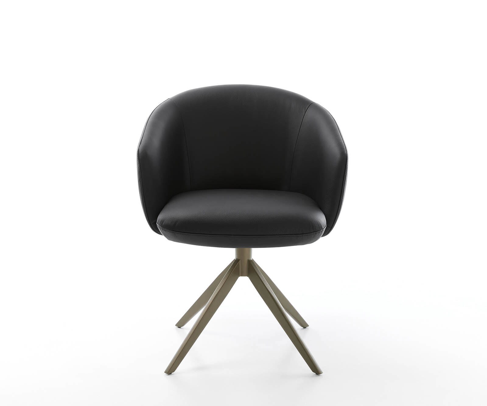 Врътящ се стол с подлакътници Естествена кожа Черен Конус крак плосък  Titan 360° въртящ се Покет пружина Caja-Flex 1 Врътящ се стол с подлакътници Естествена кожа Черен Конус крак плосък  Titan 360° въртящ се Покет пружина Caja-Flex 1