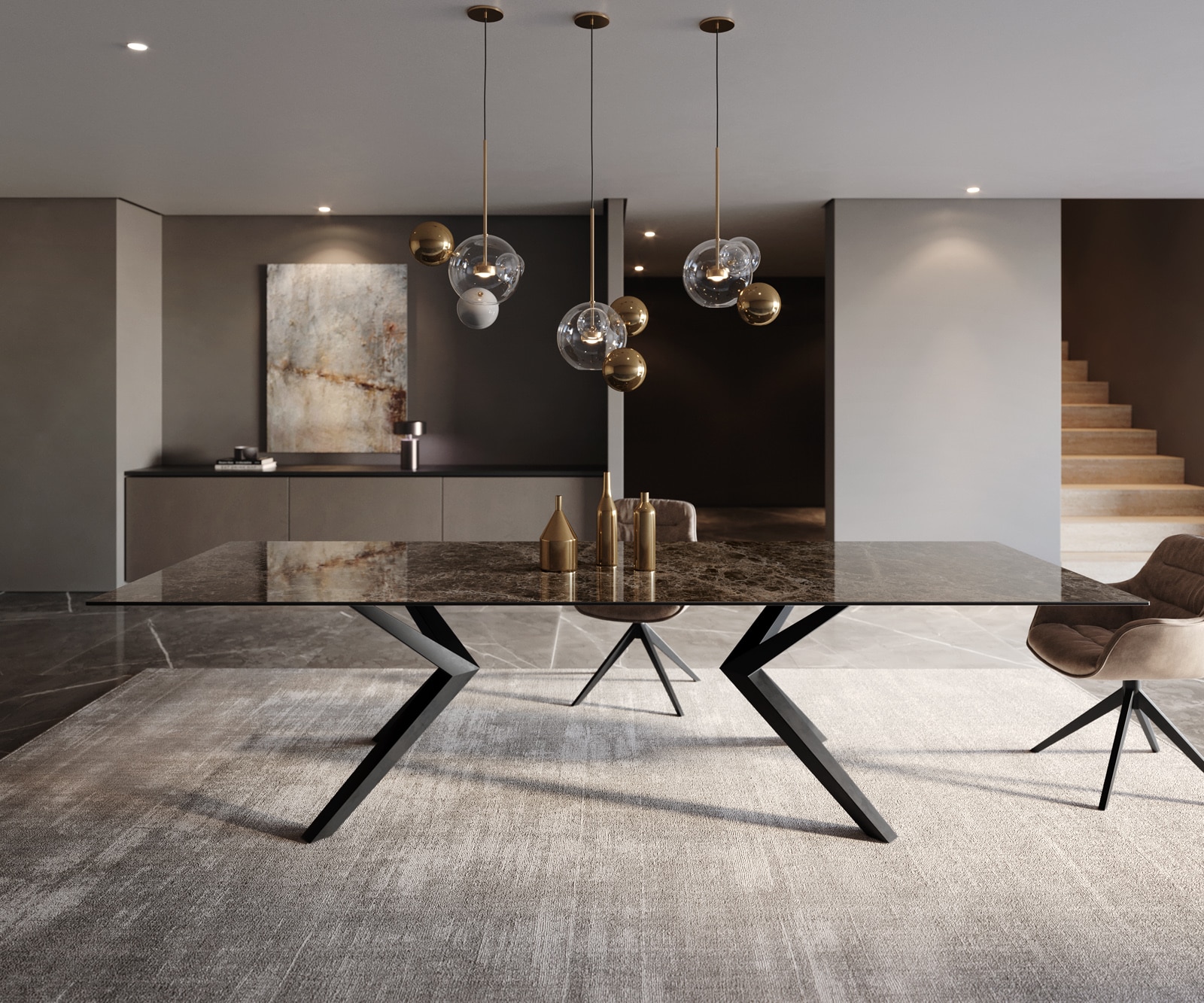 Основа за маса Zenthara ъглова метална черна (комплект от 2) 2