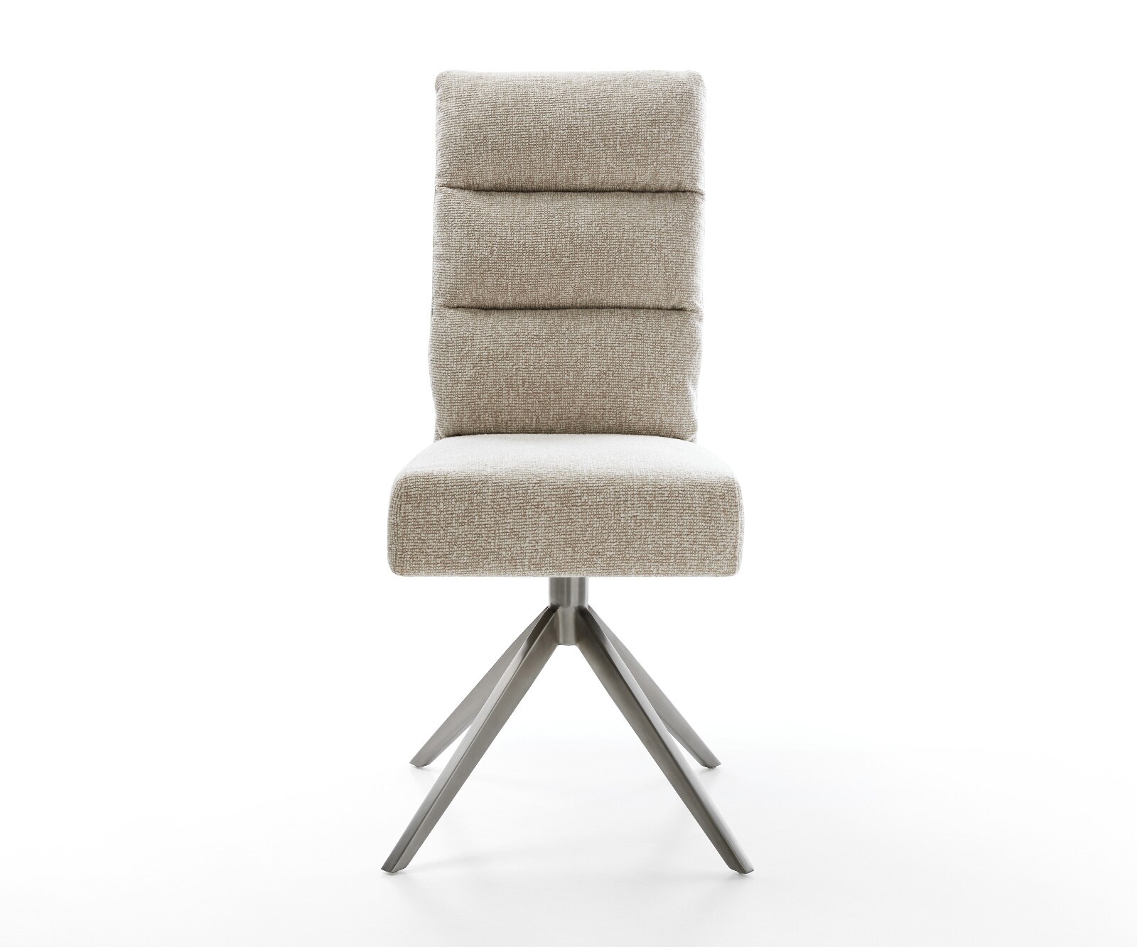 Въртящ се стол Pela-Flex Soft Бежова тъкан Кръстосана рамка широка Графит 360° завъртане Люлееща се функция Ядро от джобни пружини 2