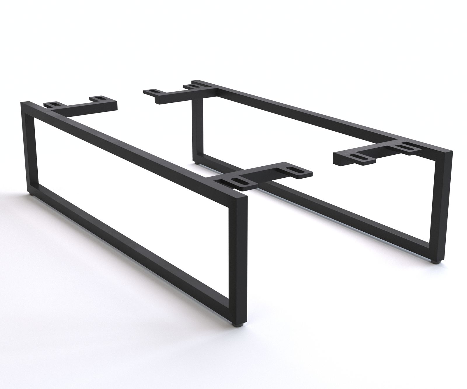 Крак тесен 20 cm метален черен за мебели за бокс дълбочина 60 cm (комплект от 2) 1