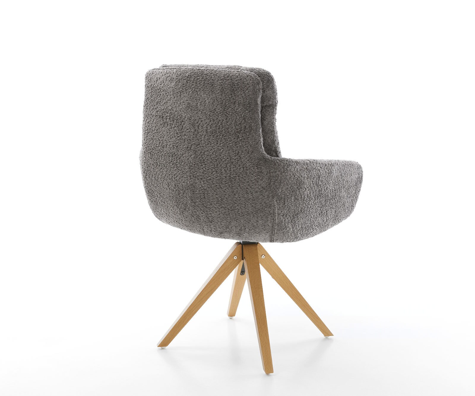 Врътящ се стол с подлакътници Букле Сив Дървена рамка  180° въртящ се Abelia-Flex 4 Врътящ се стол с подлакътници Букле Сив Дървена рамка  180° въртящ се Abelia-Flex 4