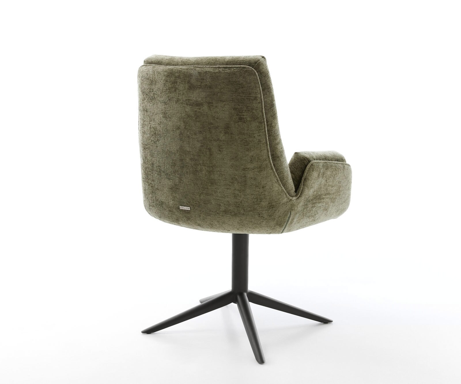 Въртящ се стол Clea-Flex шанилия маслинова основа черен 360° въртяща се люлееща се функция 5