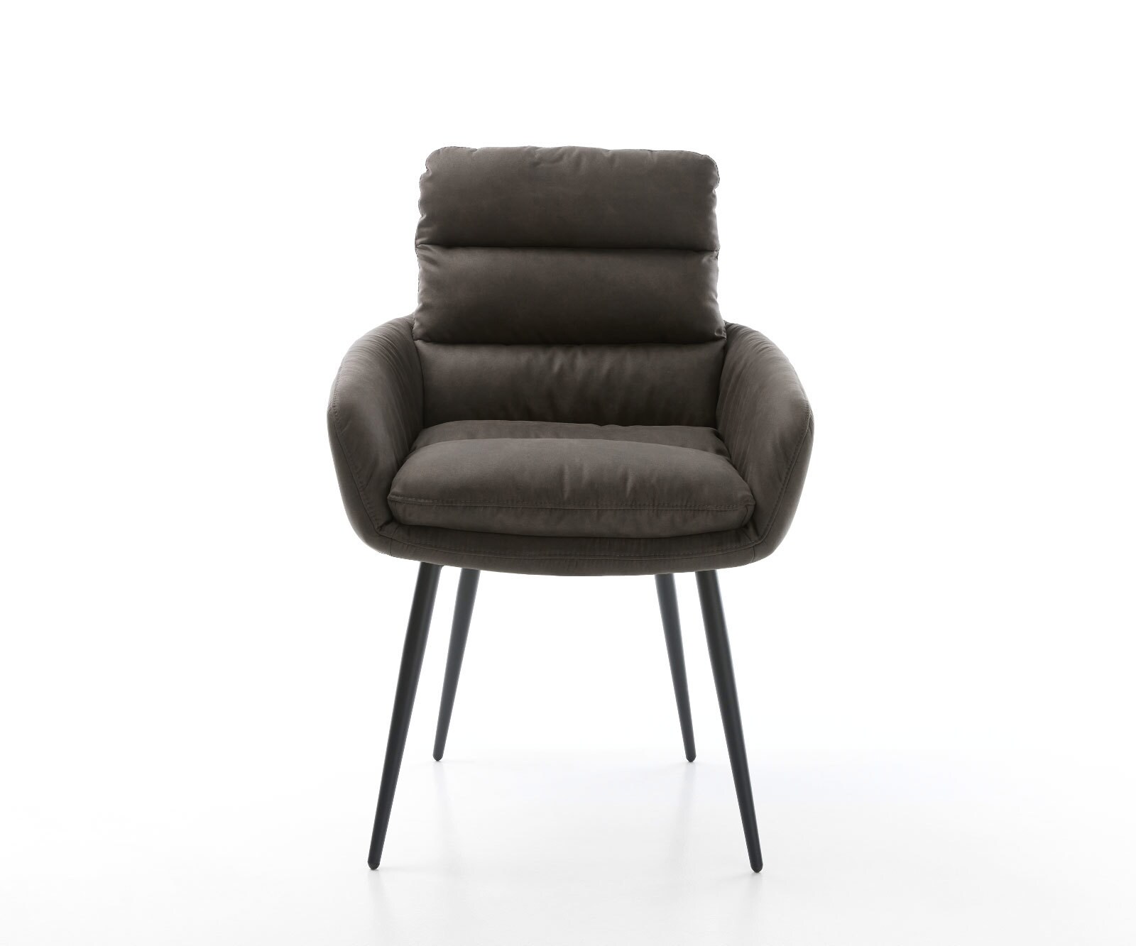 Стол с подлакътници Антрацит Винтидж 4-крака Прави Черни Abelia-Flex 1