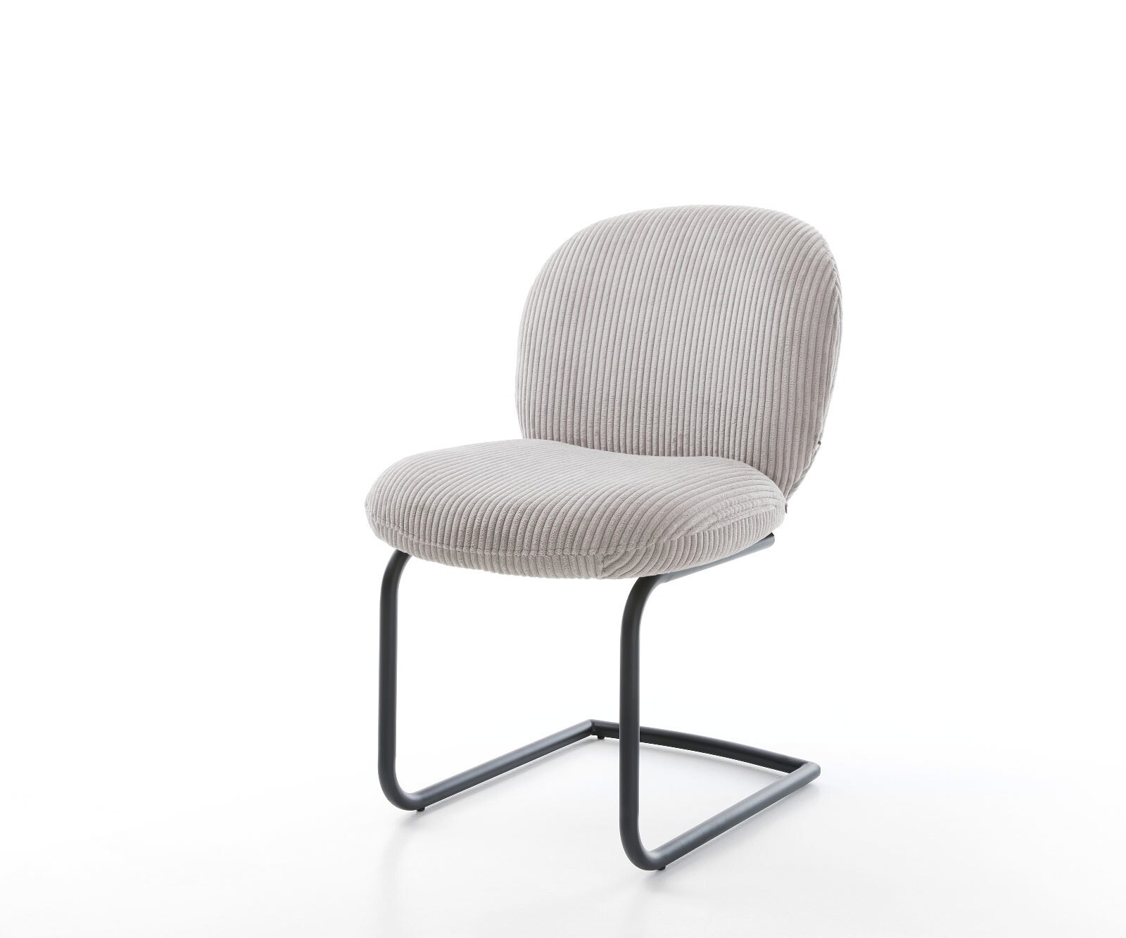 Люлеещ стол Корд Сребристо сив Конзолен крак кръгъл Черен Покет пружина Nube-Flex Люлеещ стол Корд Сребристо сив Конзолен крак кръгъл Черен Покет пружина Nube-Flex