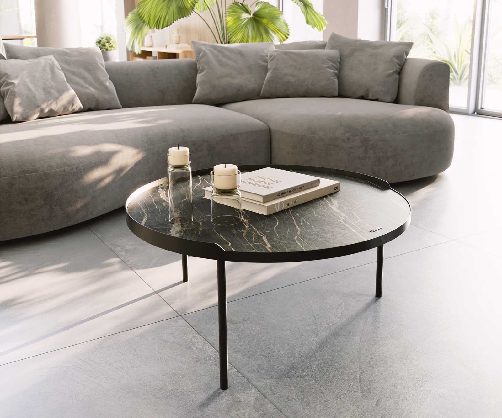 Холна маса Torell керамика Laminam®Noir Desir Кафяв