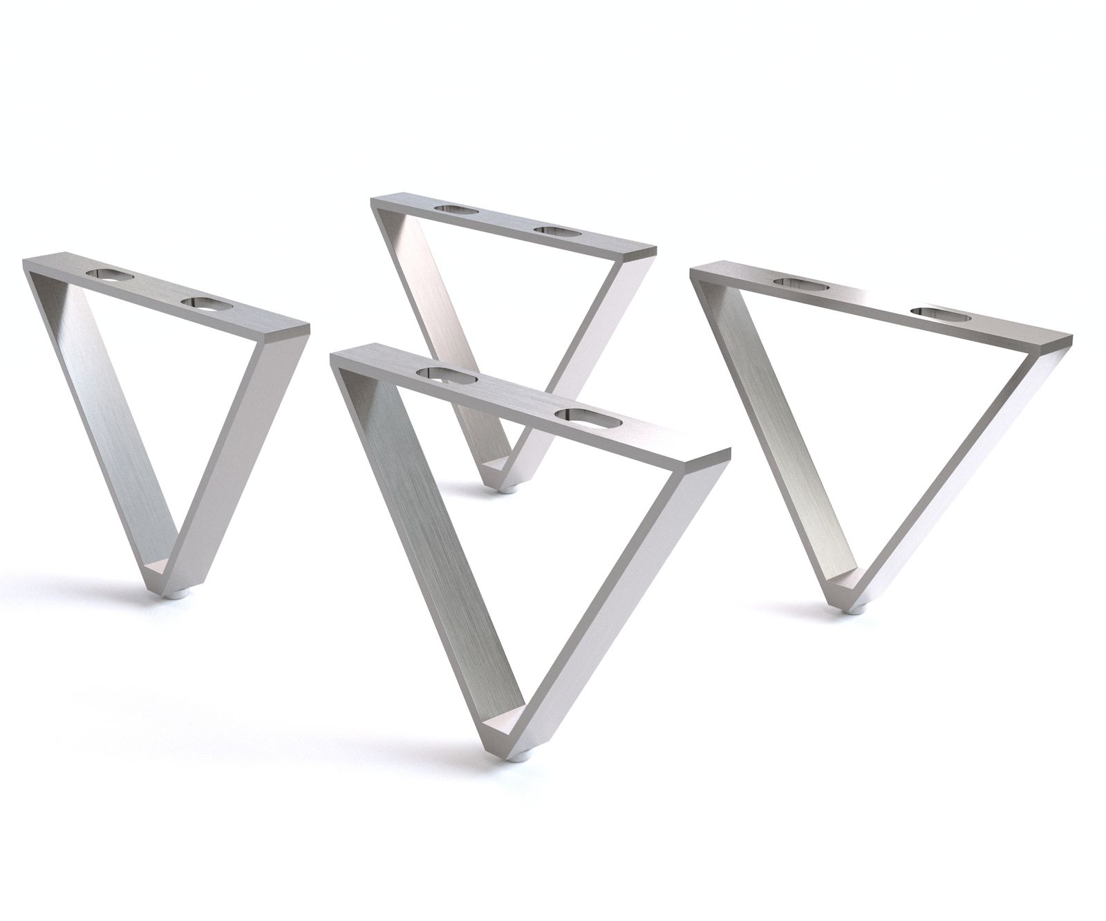 Крак 15 cm Неръждаема стомана шлифована за всички видове мебели (4 Сет) V-Form