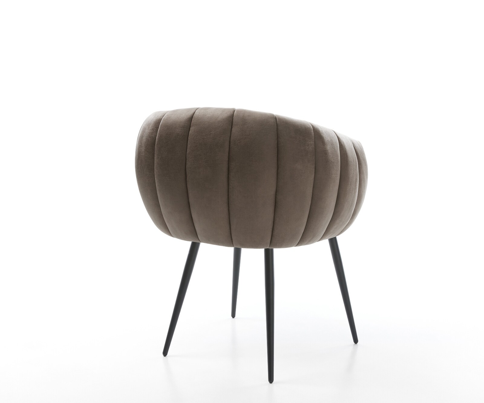 Трапезен стол Jada-Flex микрофибър сив, 4-футов конусовиден черен джоб пружинна сърцевина 4