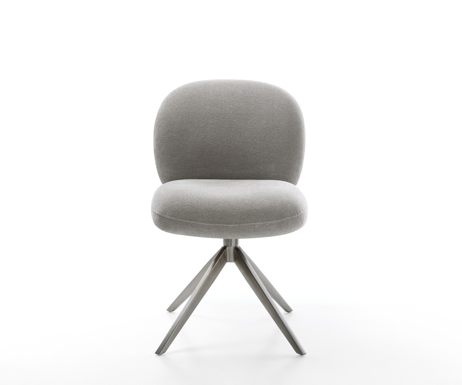 Въртящ се стол Nube-Flex текстурирана тъкан мека сива кръстосана рамка широк графит 360° въртяща се люлееща се функция сърцевина от джобни пружини 2