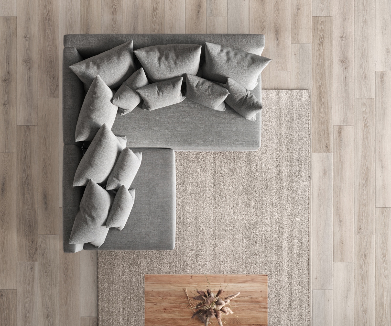 Ъглов диван Кафяв античен вид модулна лежанка дясна Clovis 4 Ъглов диван Кафяв античен вид модулна лежанка дясна Clovis 4