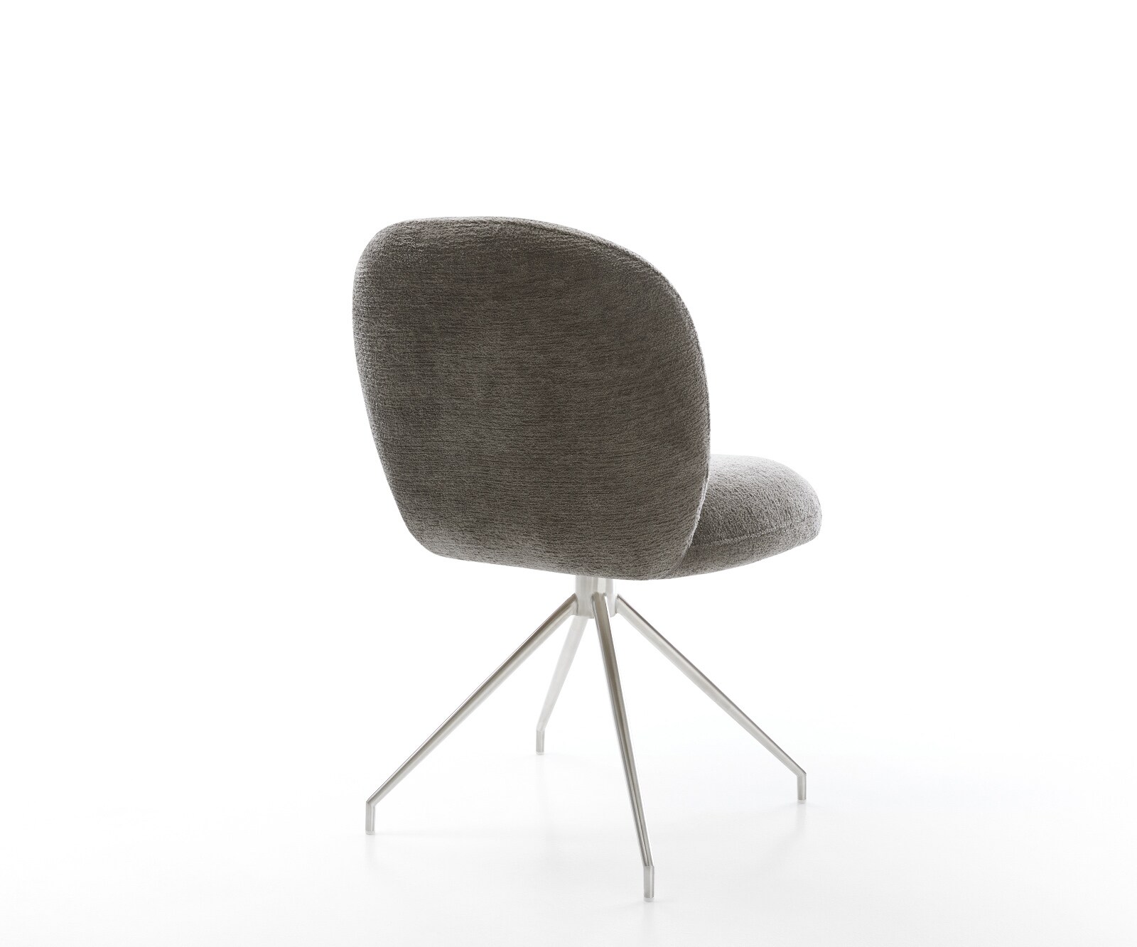 Стол за хранене Nube-Flex Bouclé Soft Mud кръстосана рамка с конична сърцевина от джобни пружини от неръждаема стомана 4