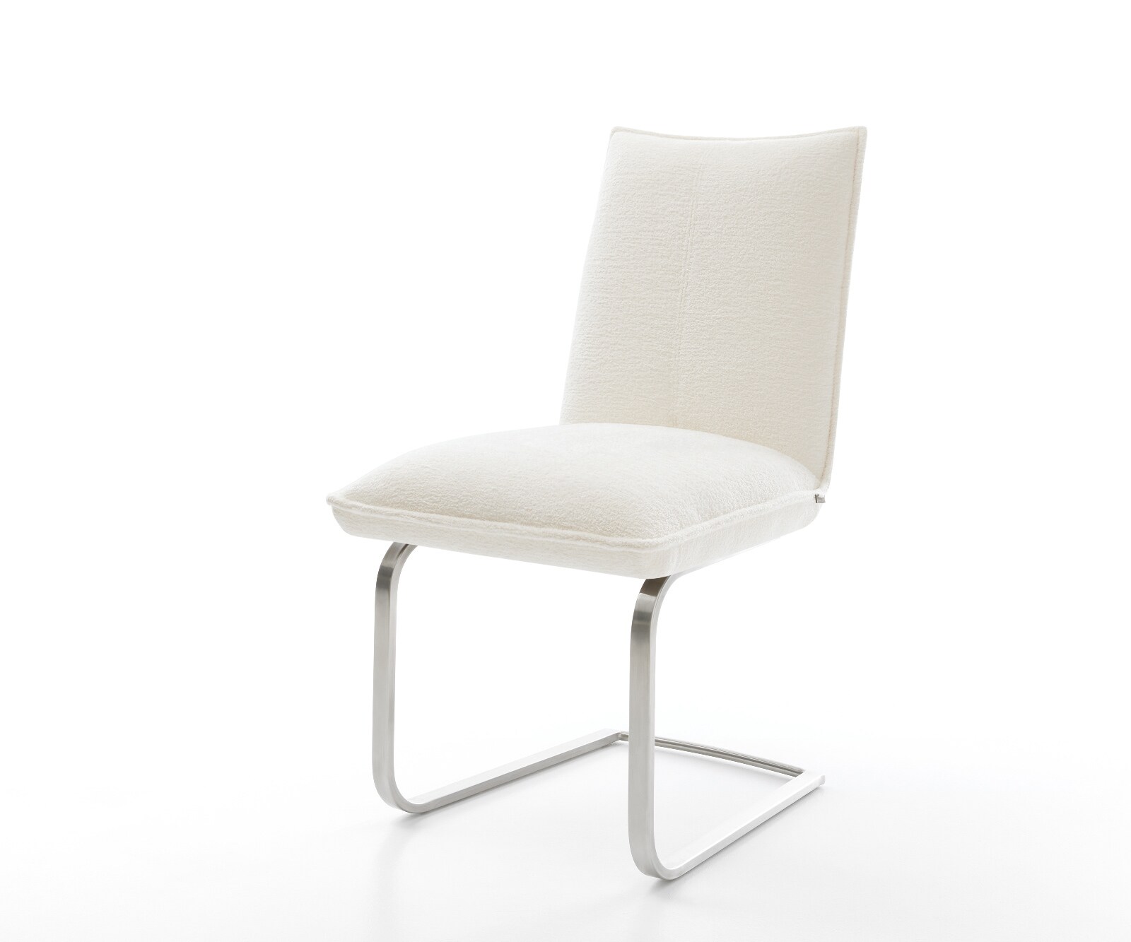 Конзолен стол Lelio-Flex Bouclé Soft Beige Конзолен стол с плоска сърцевина от джобни пружини от неръждаема стомана 1