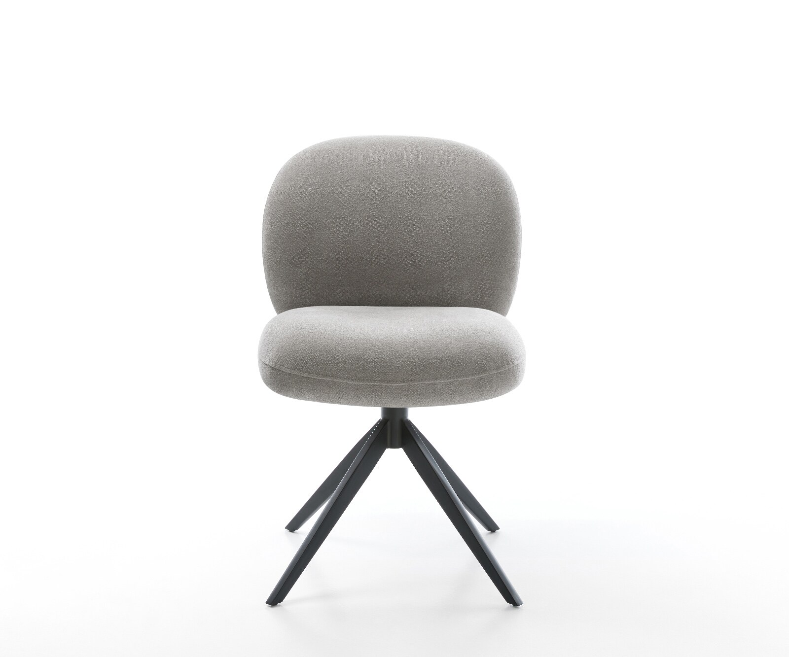 Въртящ се стол Nube-Flex текстуриран плат мека сива кръстосана рамка широка черна 360° въртяща се люлееща се функция сърцевина от джобни пружини 2